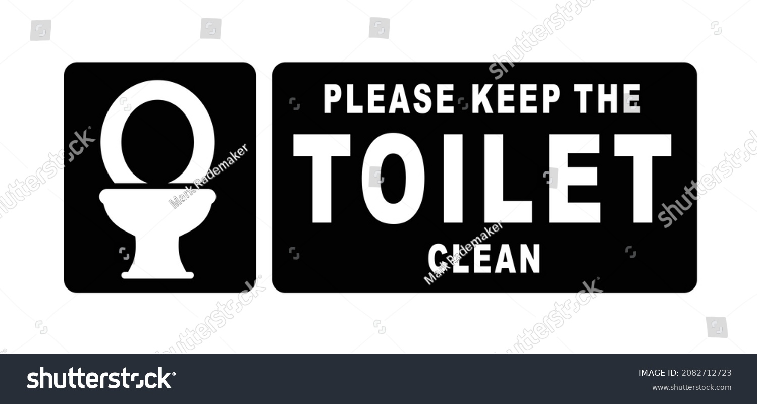 Please Keep Toilet Clean Wc Icon Stock Vector (Royalty Free) 2082712723 ...