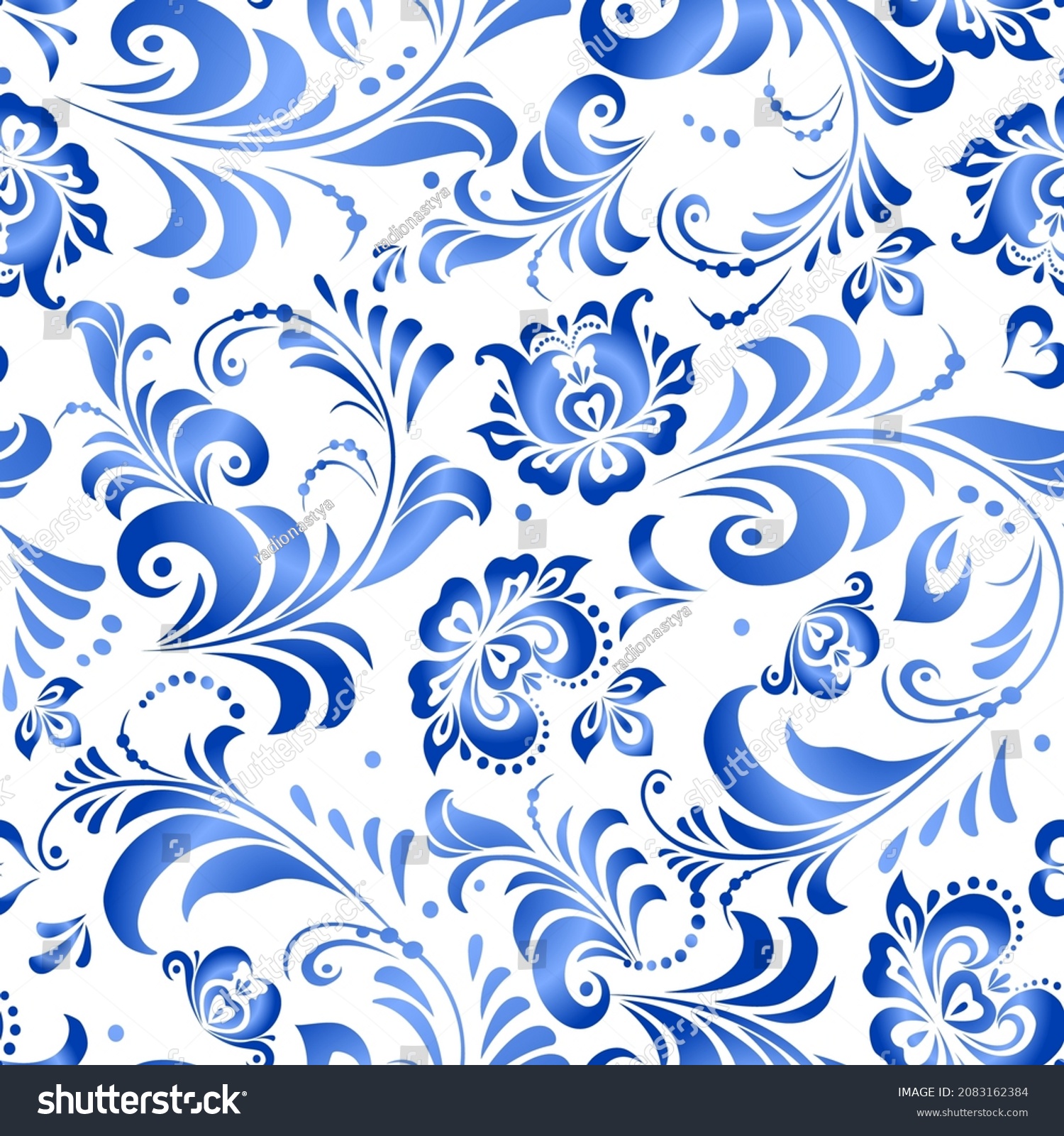 Paisley pattern Гжель