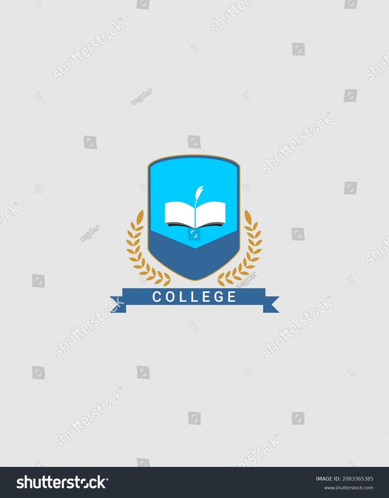 College Logo Design Vector School Business Stock Vector (Royalty Free ...