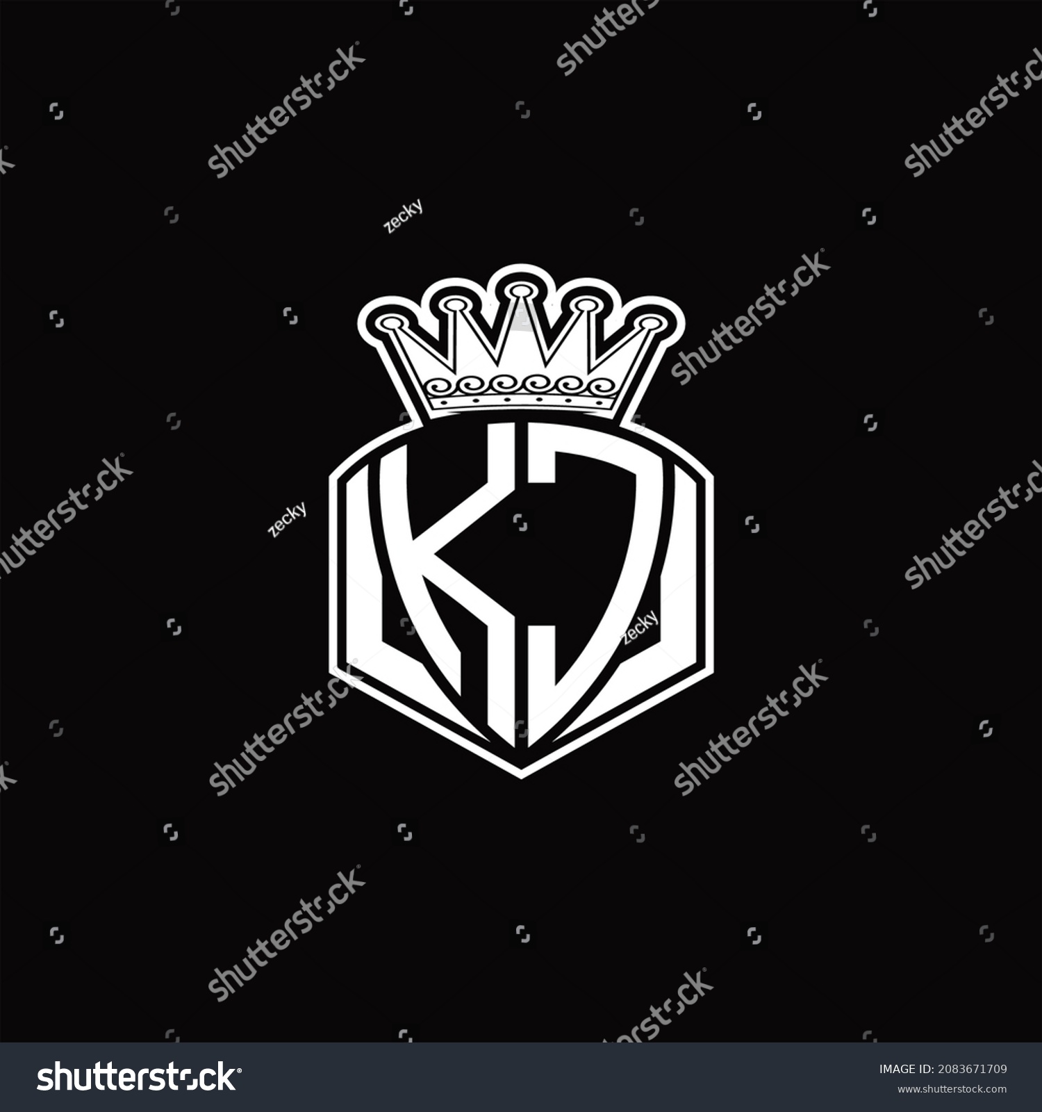 Kc Logo Monogram Luxury Emblem Shape: เวกเตอร์สต็อก (ปลอดค่าลิขสิทธิ์