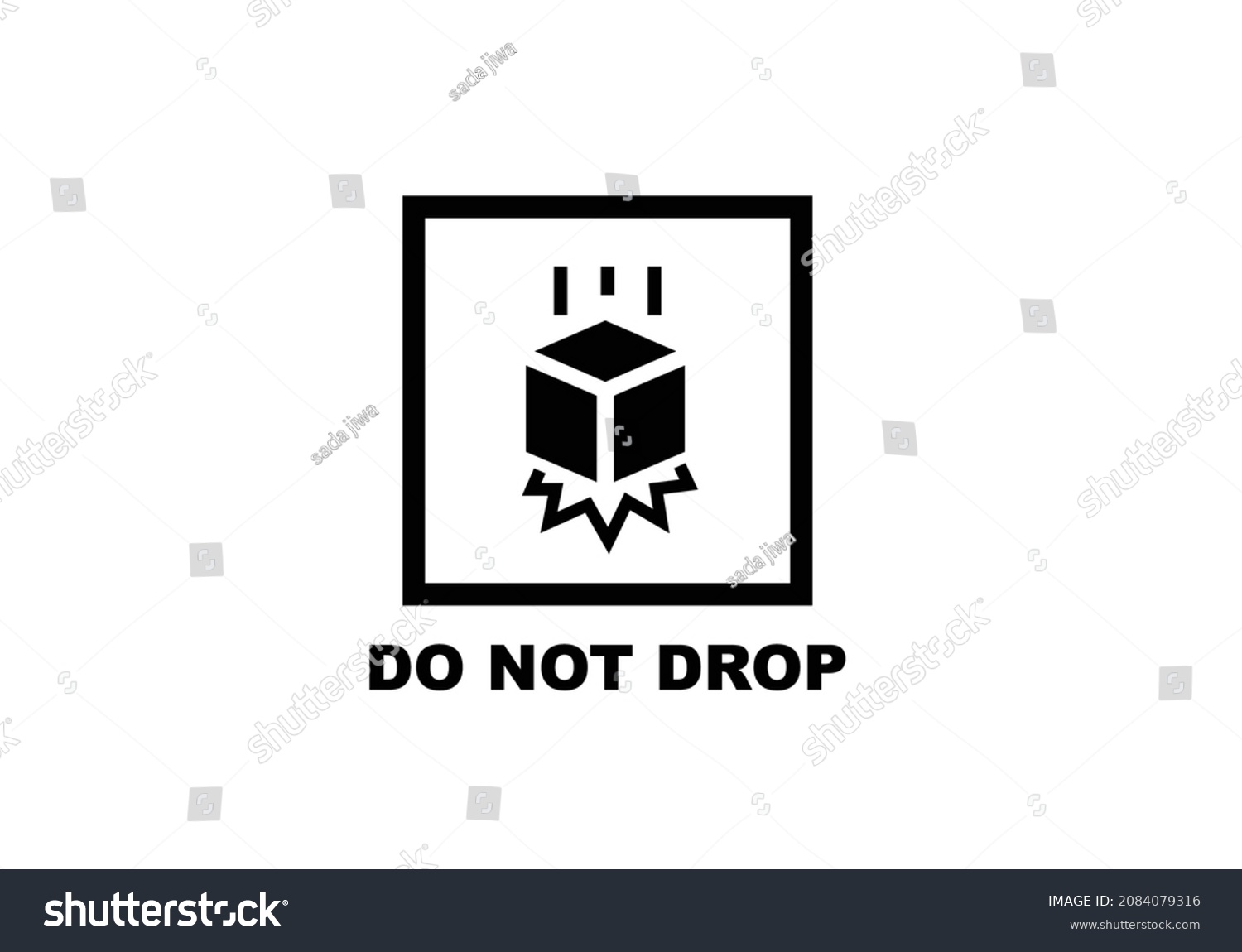 do-not-drop-simple-flat-icon-stock-vector-royalty-free-2084079316