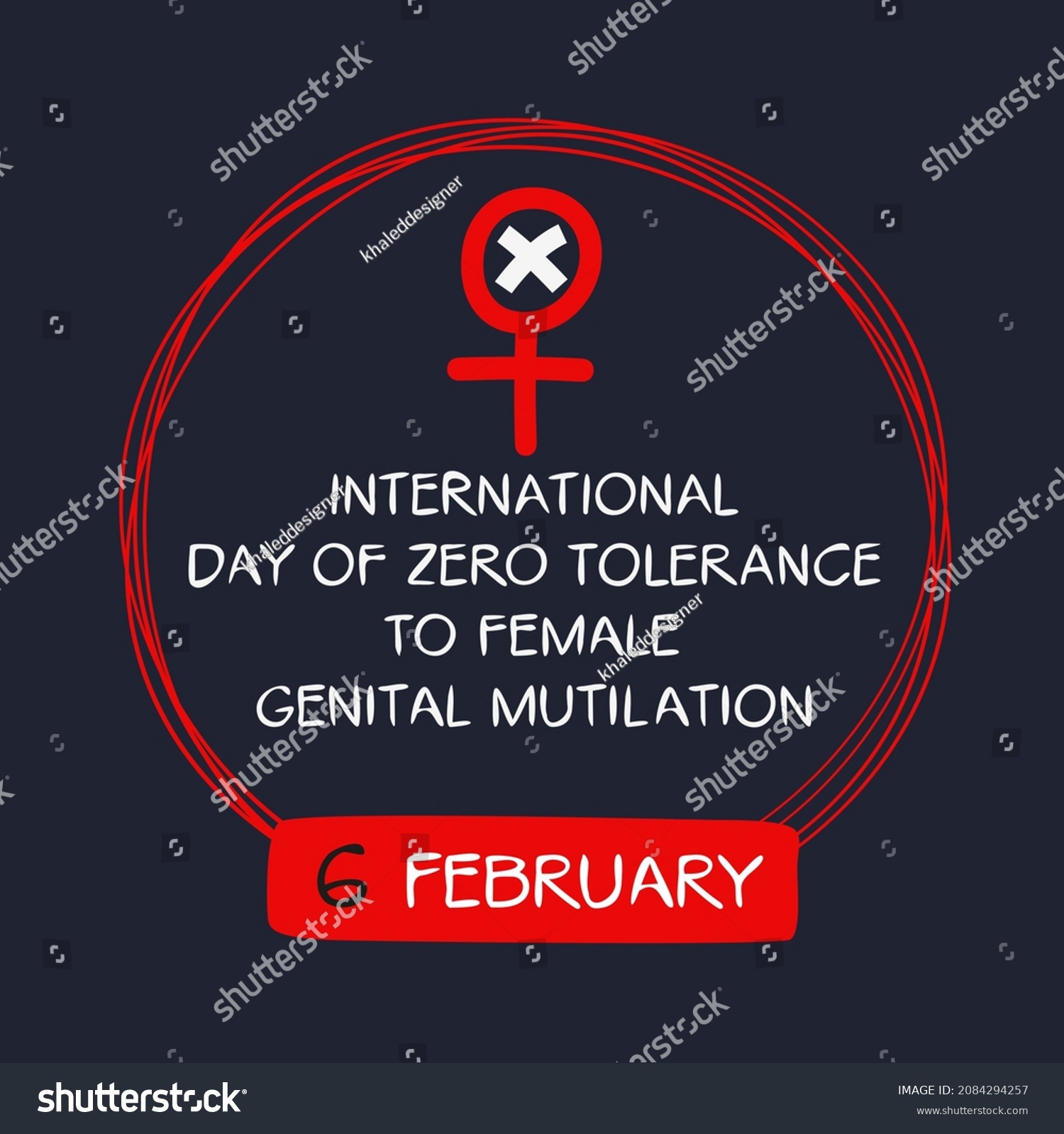 International Day Zero Tolerance Female Genital Stock Vector Royalty Free 2084294257 3128