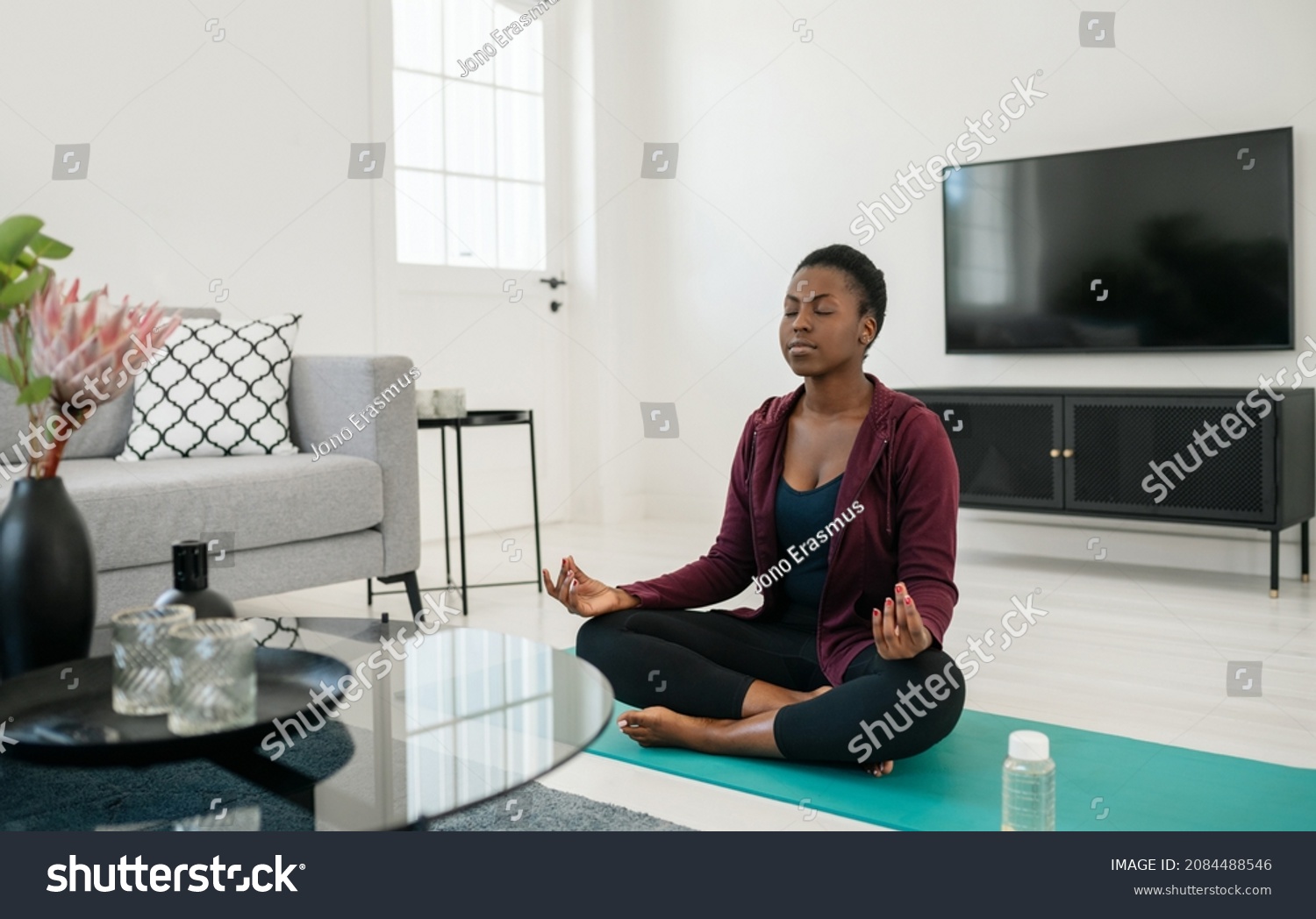 Young Black African Woman Sitting On Stock Photo 2084488546 | Shutterstock