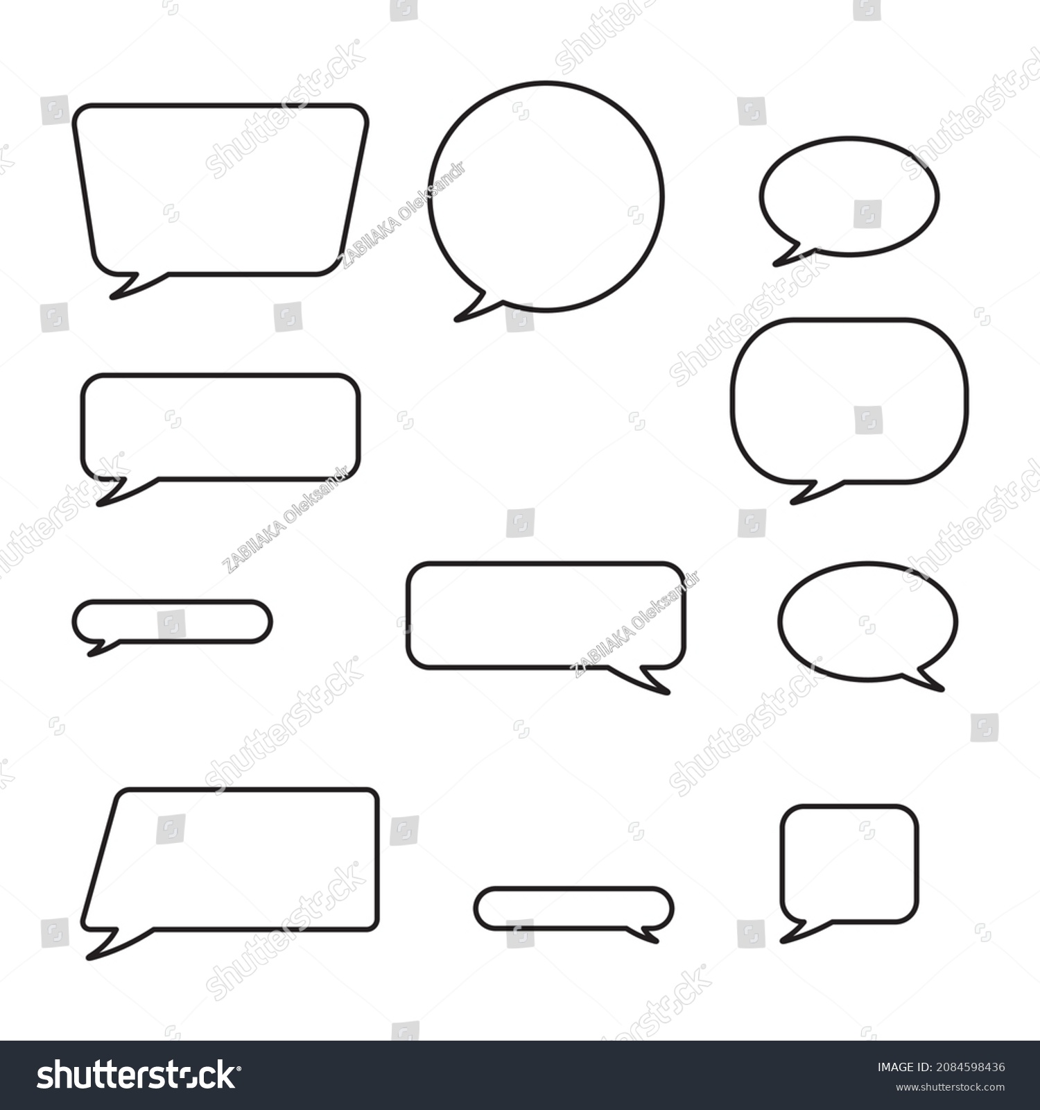 Frames Text Vector Set On White Stock Vector (Royalty Free) 2084598436 ...