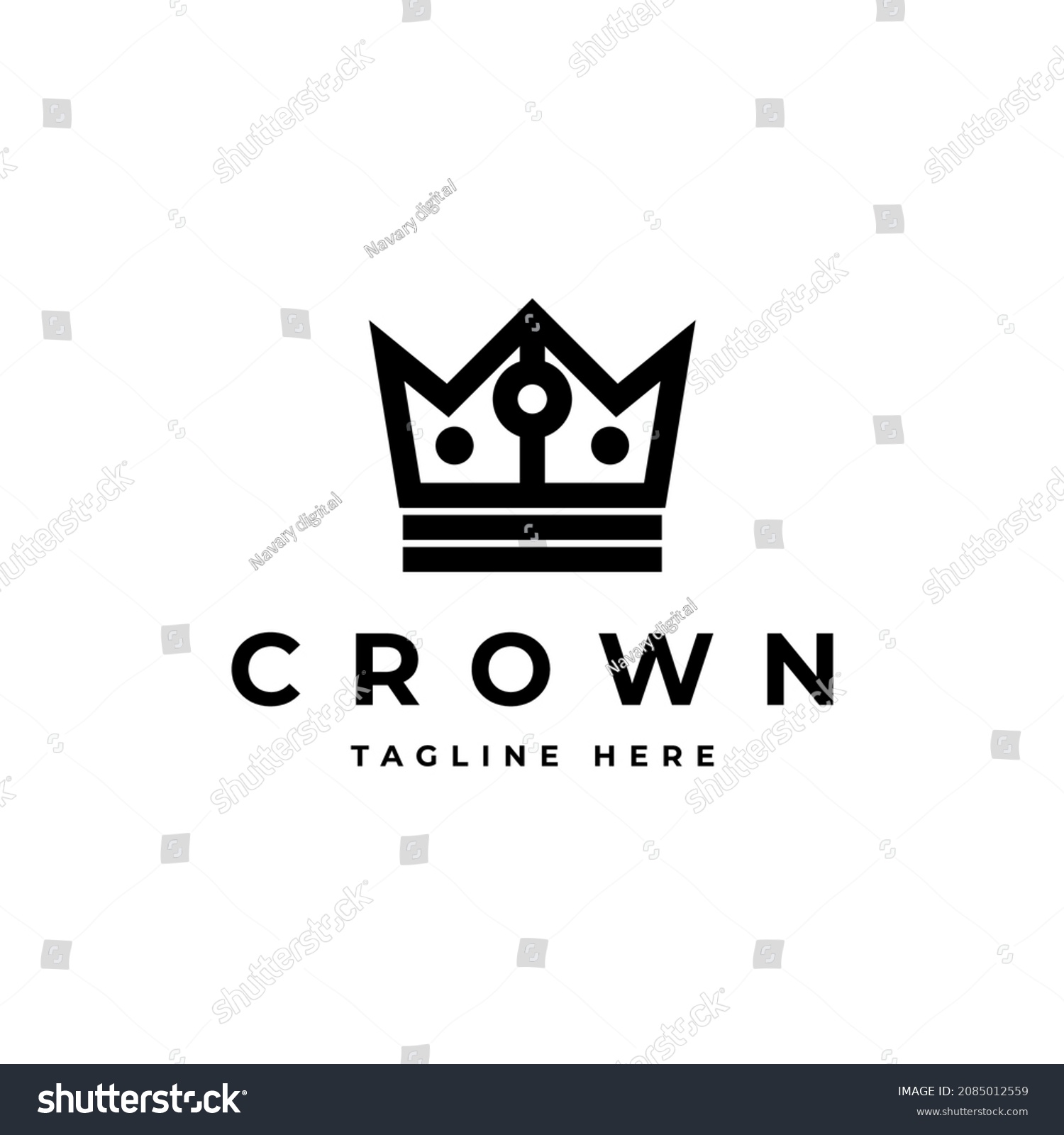 Royal King Crown Elegant Luxury Simple Stock Vector (Royalty Free ...