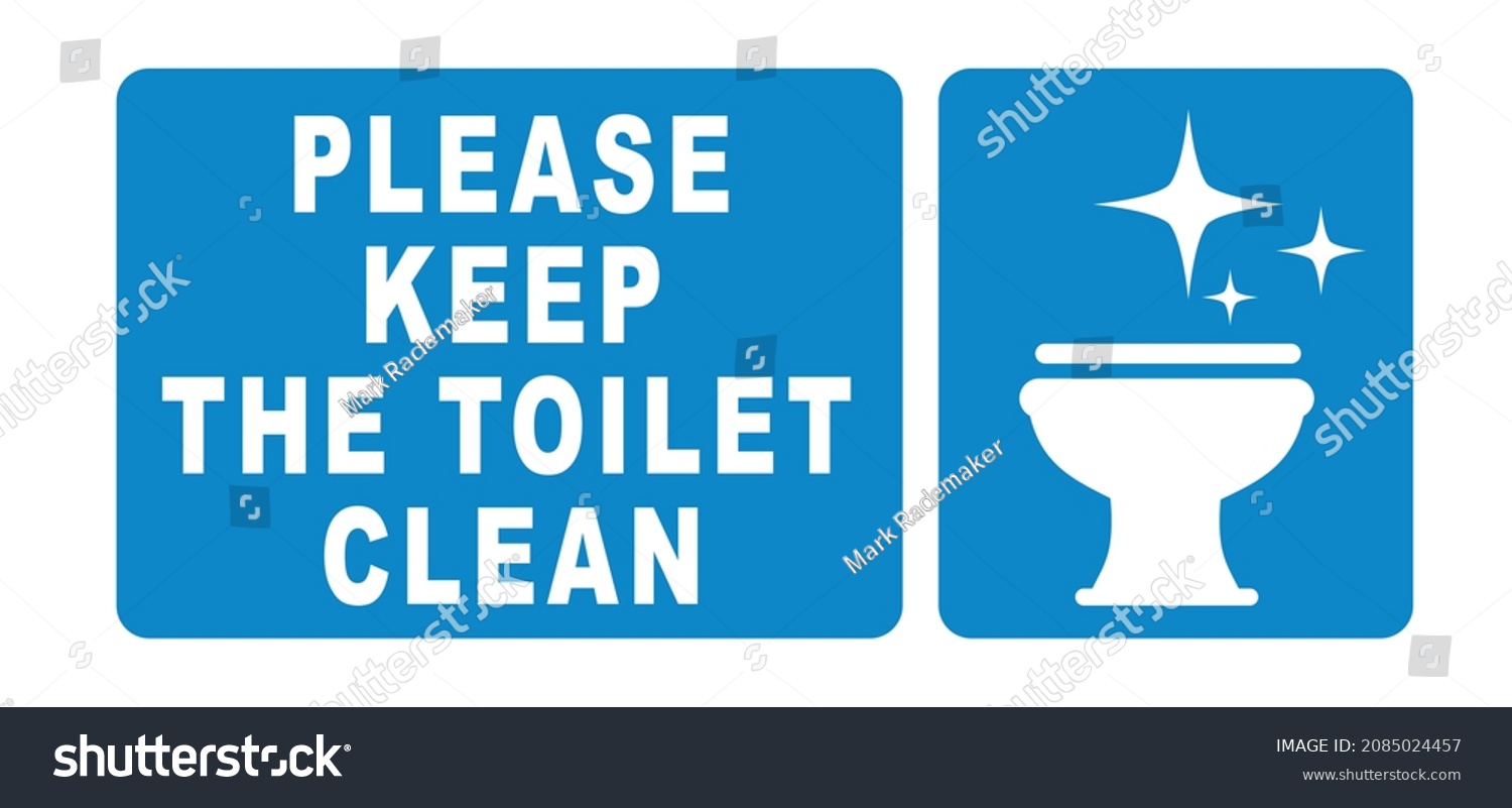 Slogan Please Keep Toilet Clean Wc Stock Vector (Royalty Free ...