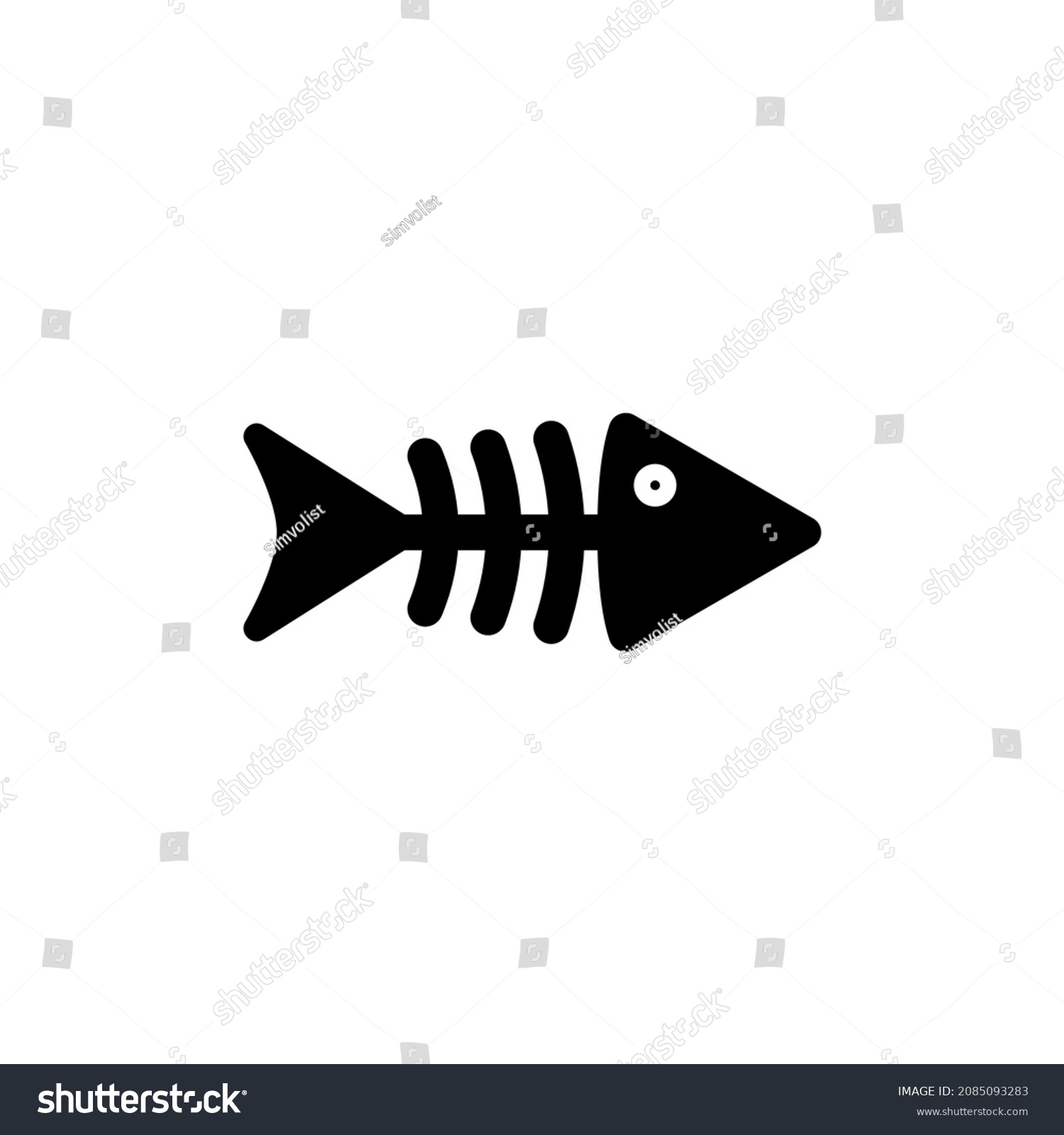 Fishbone Logo Design Fish Skeleton Bones Stock Vector (Royalty Free ...