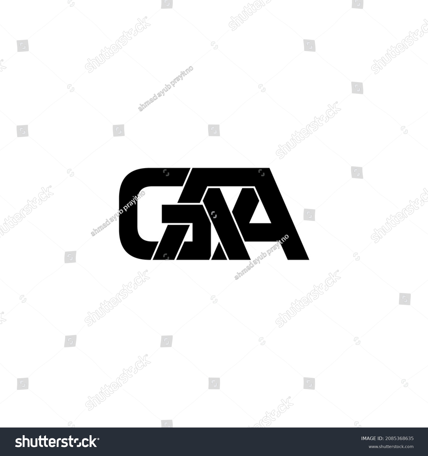 Gaa Letter Initial Monogram Logo Design Stock Vector (Royalty Free ...