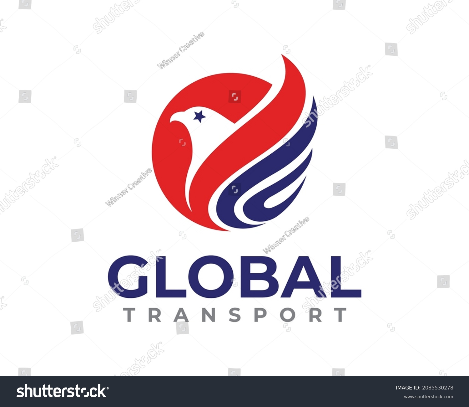 Eagle Logo Design Logistics Transport Logo Stock Vector (Royalty Free ...