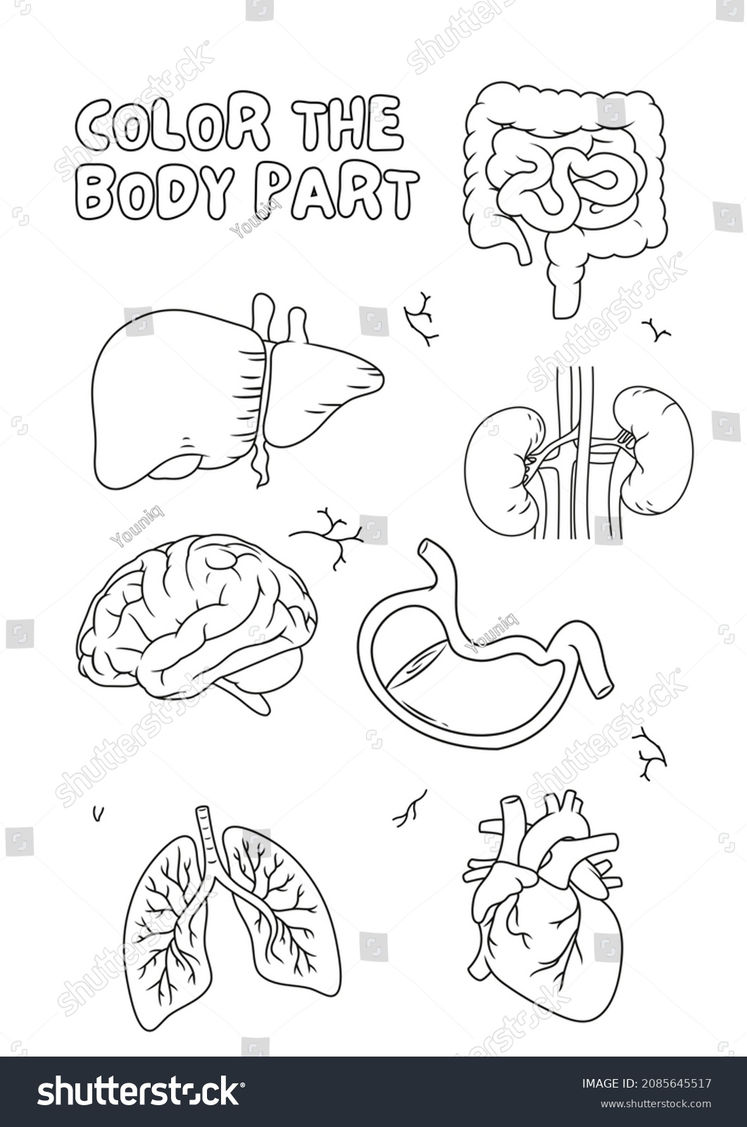 High Resolution Kids Coloring Activity Worksheet Stock Illustration ...