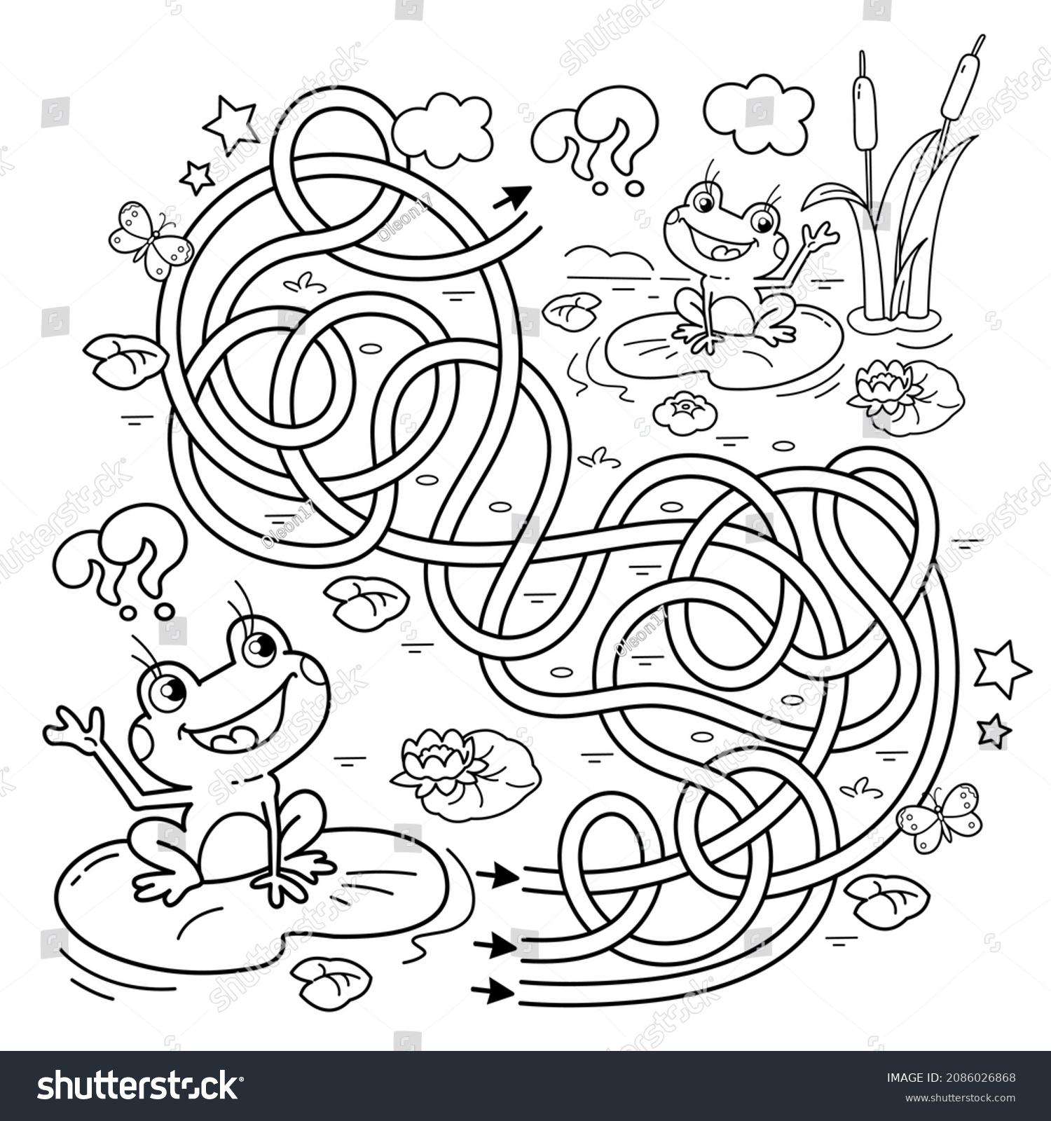 Maze Labyrinth Game Puzzle Tangled Road Stock Vector (Royalty Free ...