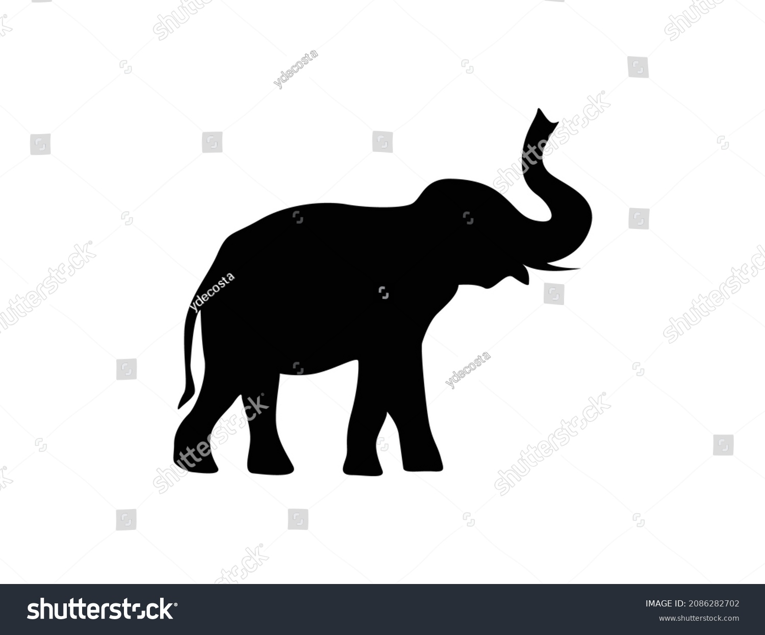 Elephant Logo Silhouette Vector Illustration Stock Vector (Royalty Free ...