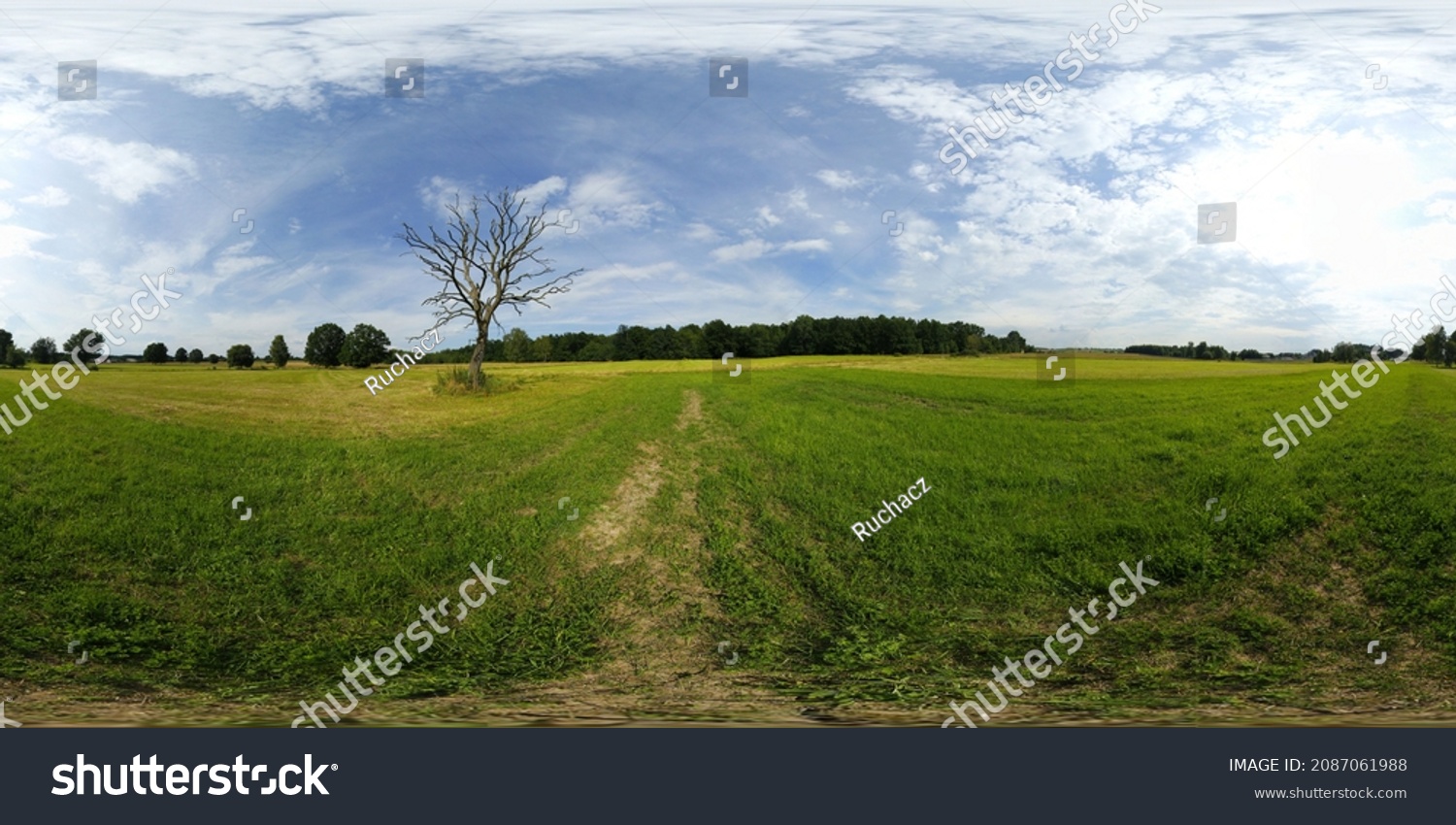 European Countryside Summer Hdri Panorama Stock Photo 2087061988 ...