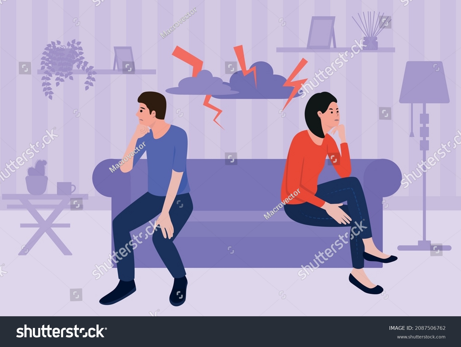 Divorce Couple Flat Background Wife Husband Stock Vector Royalty Free 2087506762 Shutterstock 6581