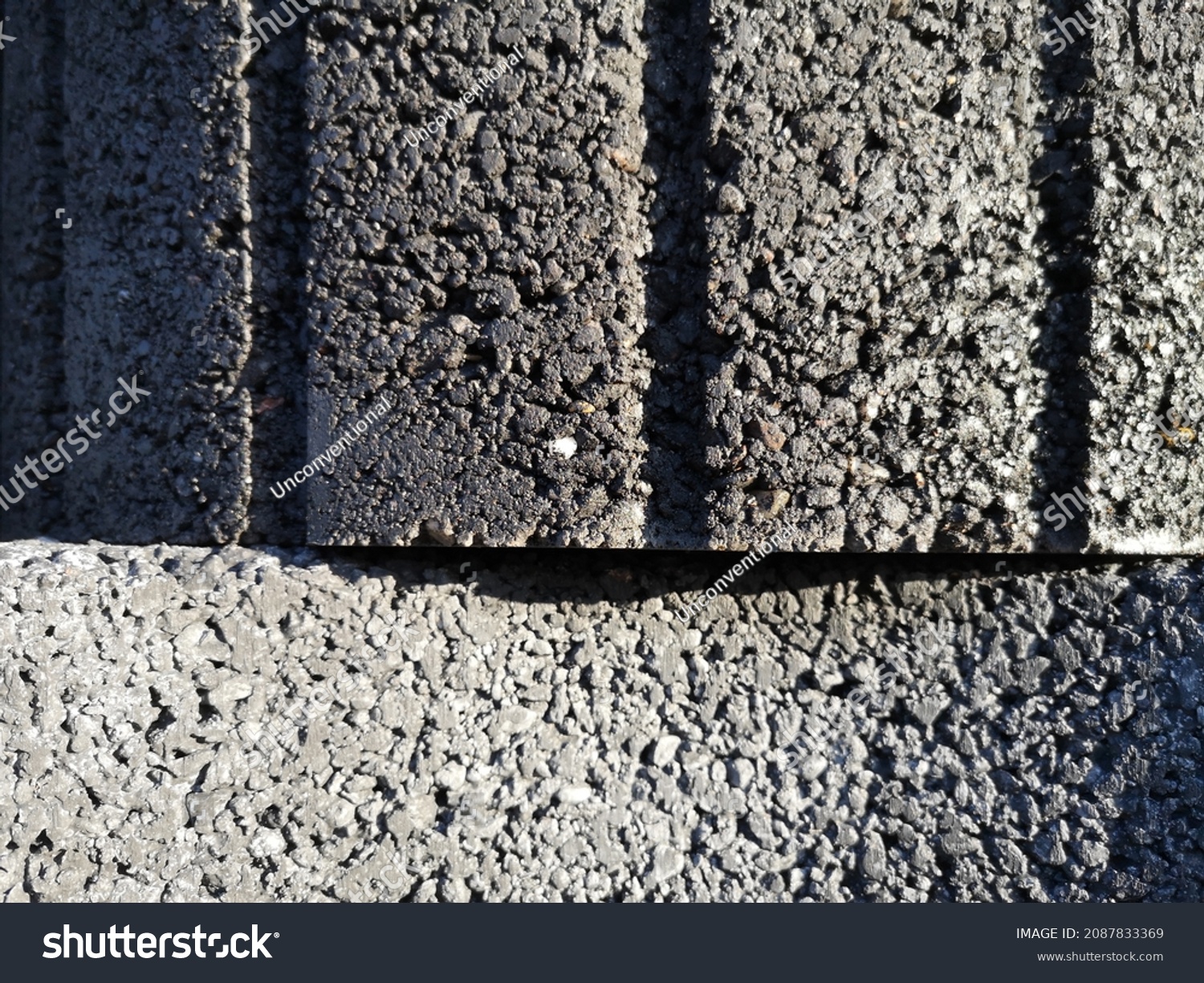 Closeup Porous Concrete Blocks Bricks Natural Stock Photo 2087833369 ...