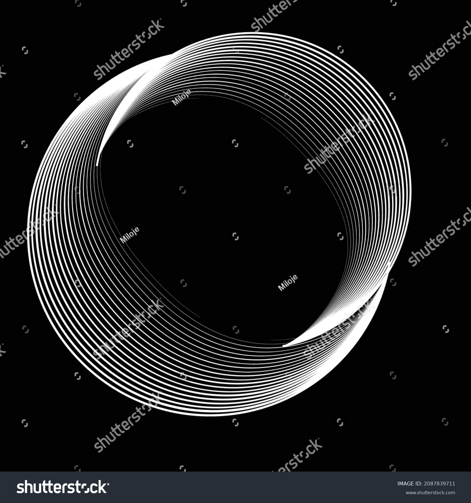 Lines Semi Circle Form Vector Illustration Stock Vector (Royalty Free ...