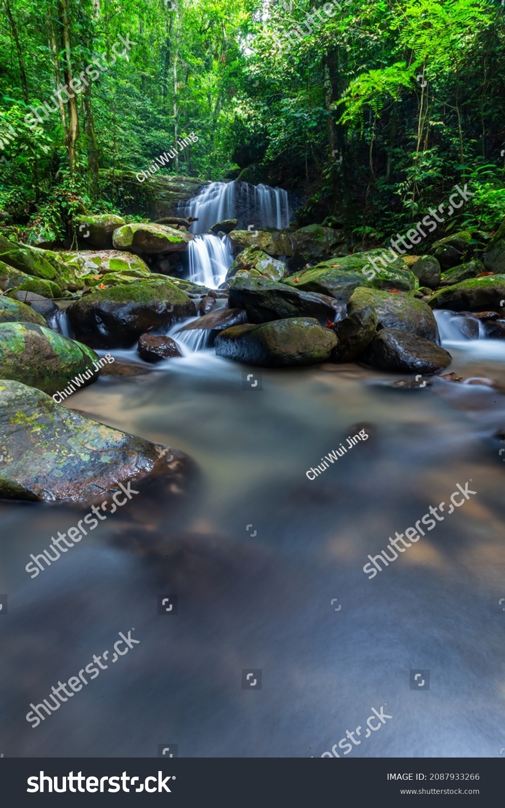 Beautiful Hidden Waterfall Kiansom Inanam Sabah Stock Photo 2087933266 ...