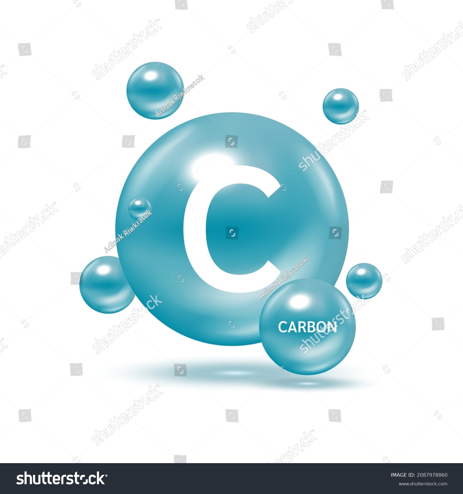 Crabon Molecule Models Grey Chemical Formulas Stock Vector (Royalty ...