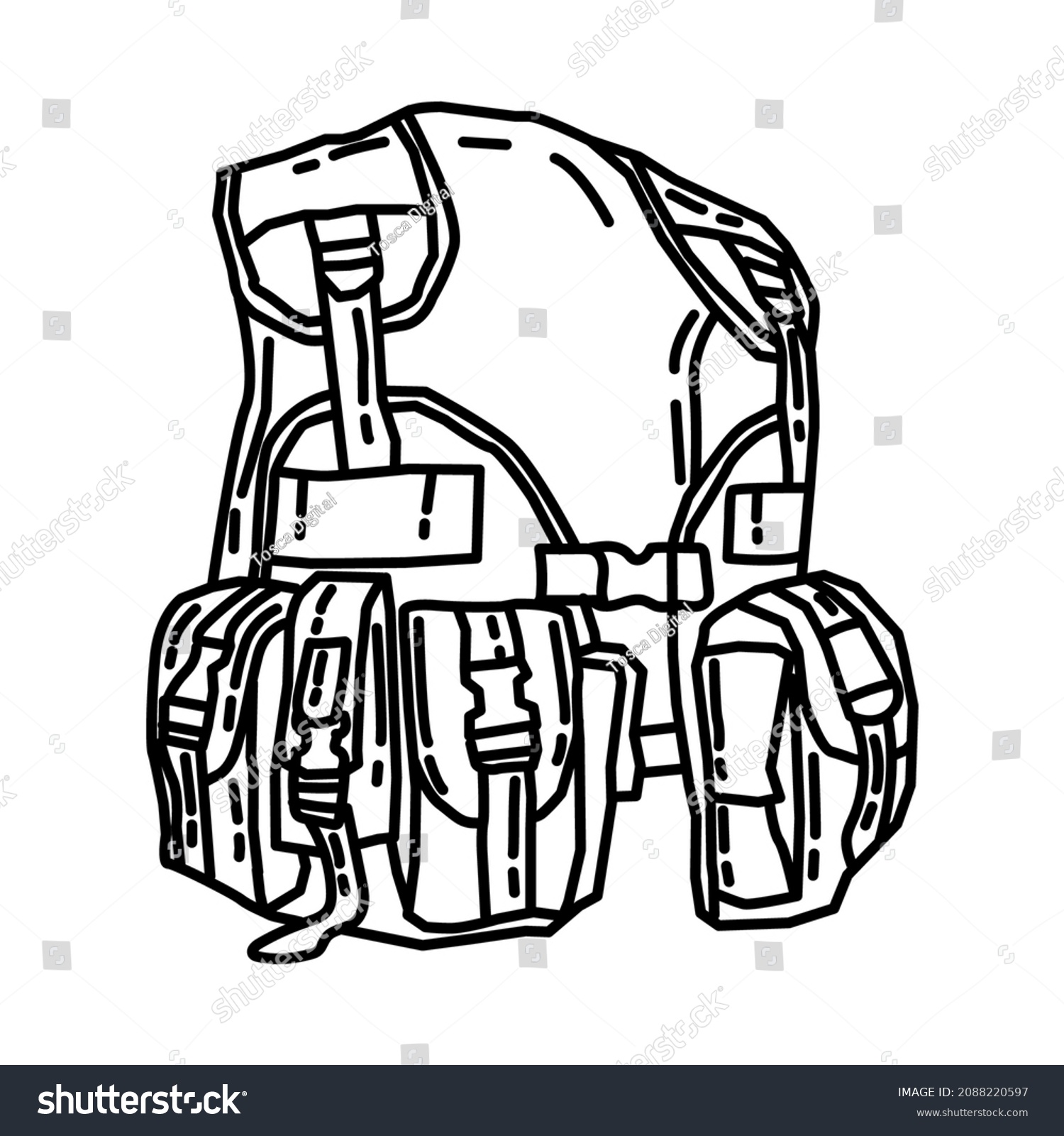 Navy Seal Combat Vest Part Military Stock Vector (Royalty Free ...