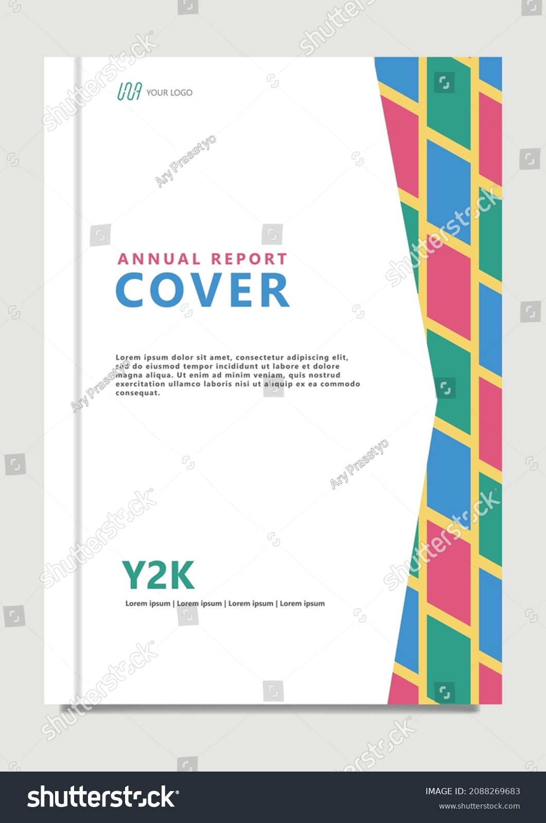 Annual Report Cover Design Using Futuristic Stock Vector Royalty Free   Stock Vector Annual Report Cover Design Using Futuristic Blue Shapes An Important Document For Companies 2088269683 