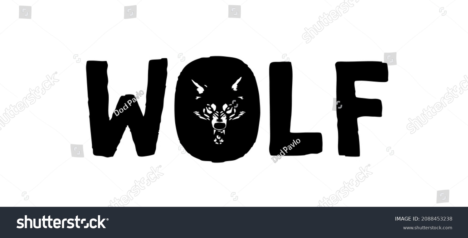 wolf-word-wolf-illustration-stock-vector-royalty-free-2088453238