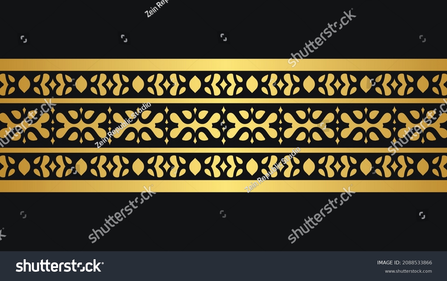 Luxury Ornamental Border Design Template Stock Vector (Royalty Free ...