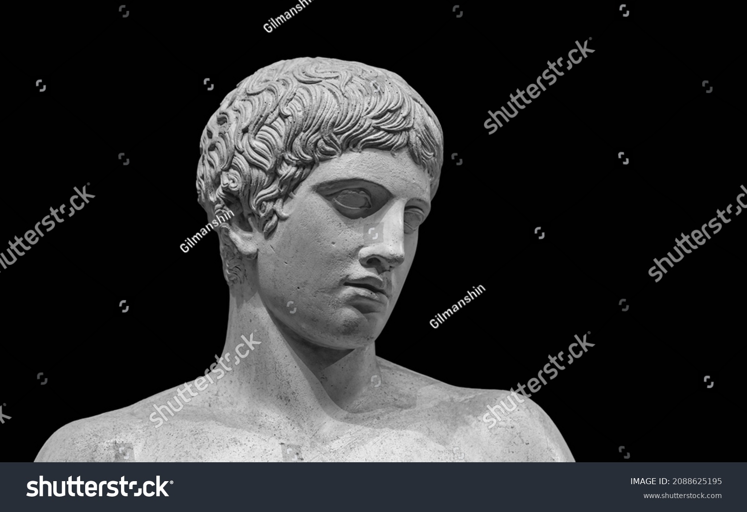 Doryphoros Statue Roman Marble Copy Ancient Stock Photo 2088625195 ...