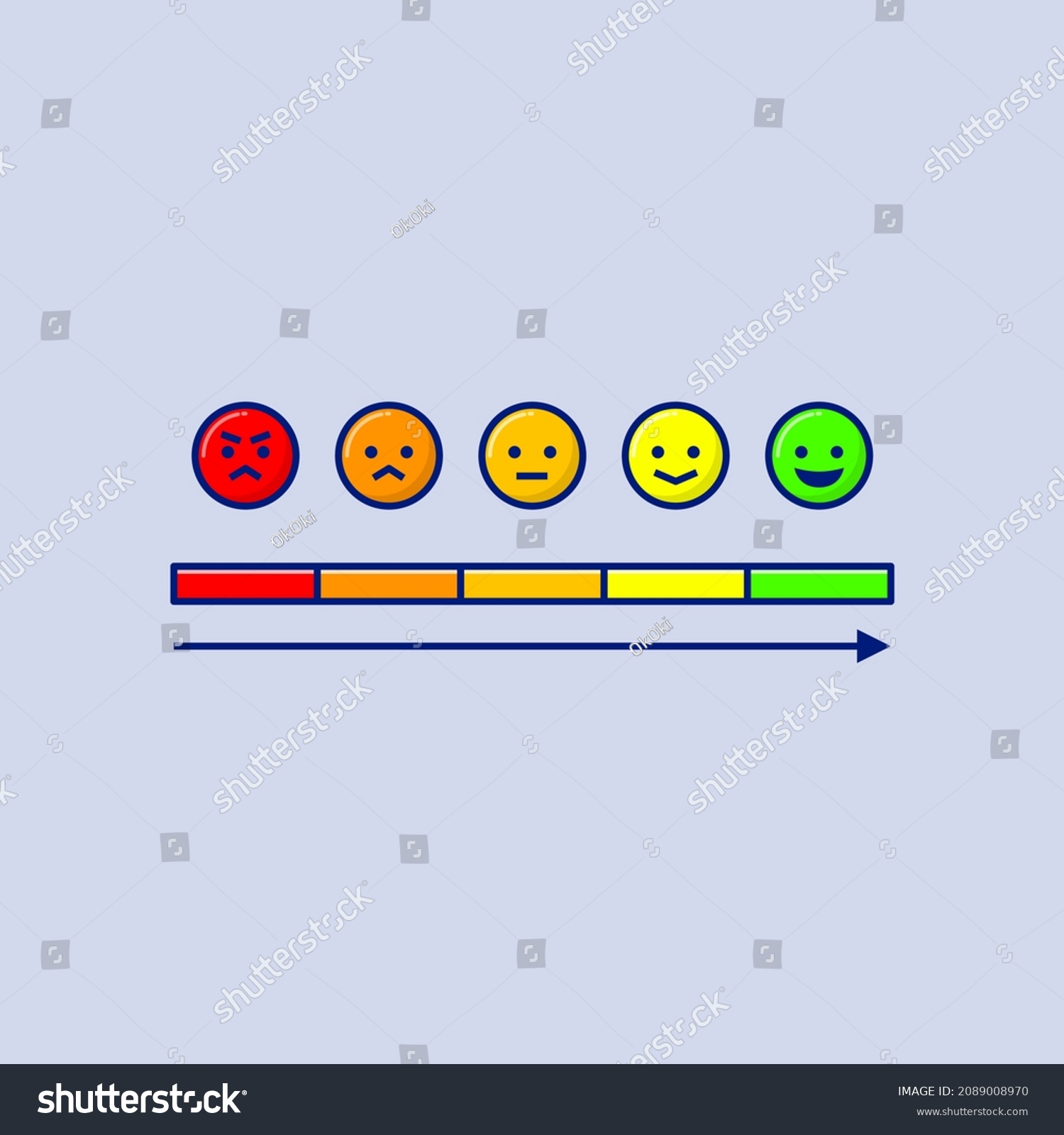 Human Emotion Scale Icon Illustration Emotional Stock Vector (Royalty