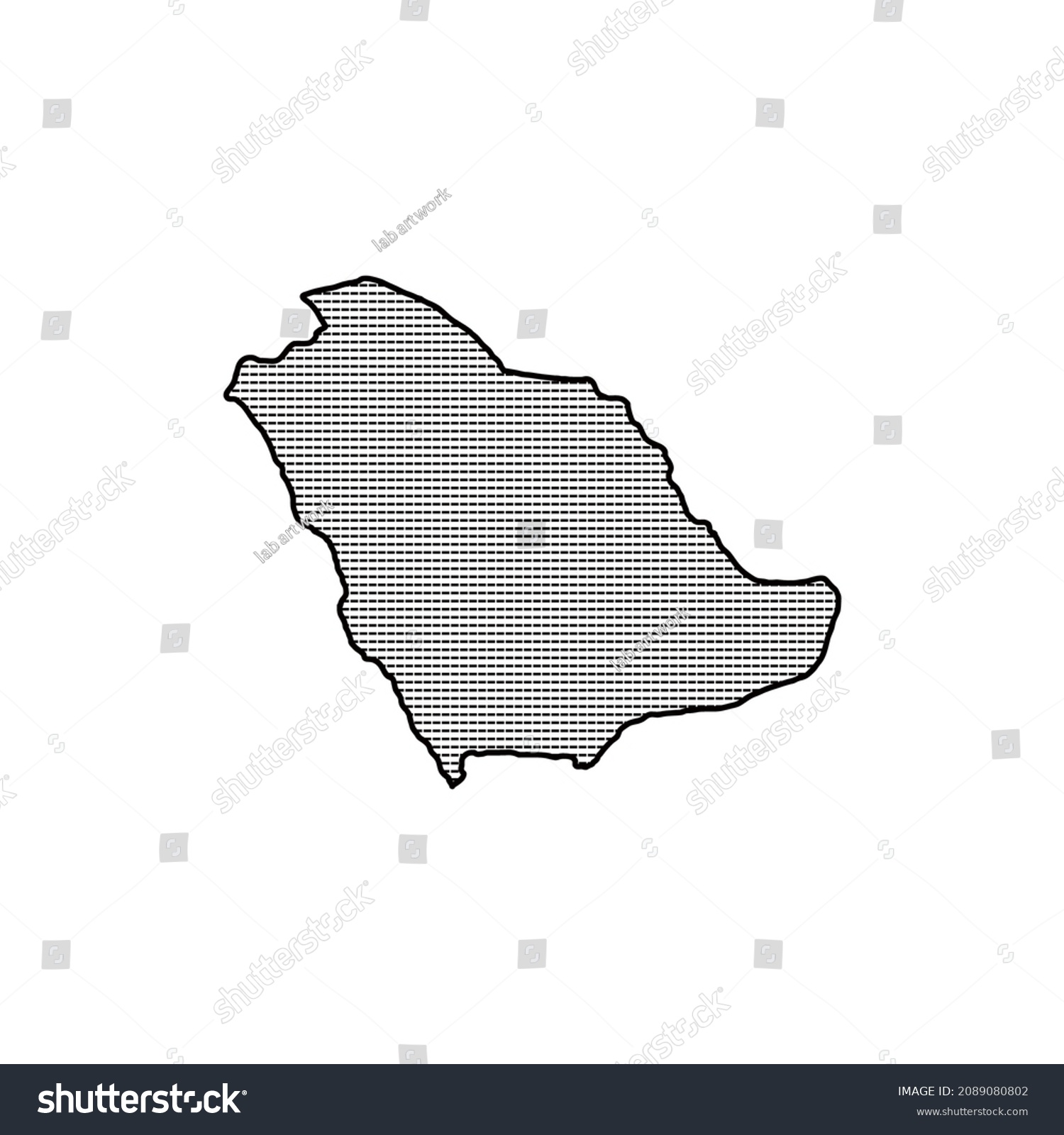 Saudi Arabia Iconthin Line Vector Illustration Stock Vector (Royalty ...