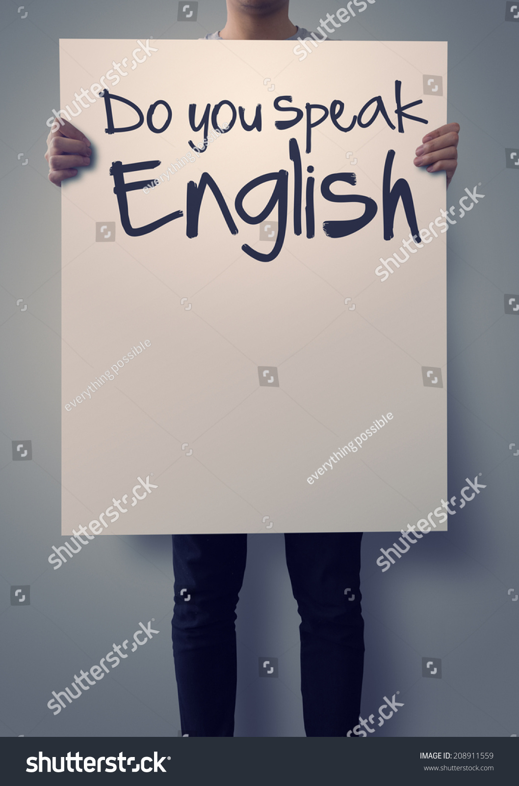 Businessman Hand Showing Poster Stock Photo 208911559 | Shutterstock