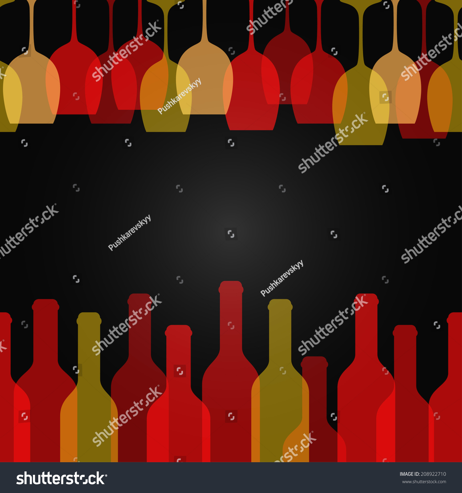 Wine Glass Bottle Art Design Background Stock Vector (Royalty Free ...