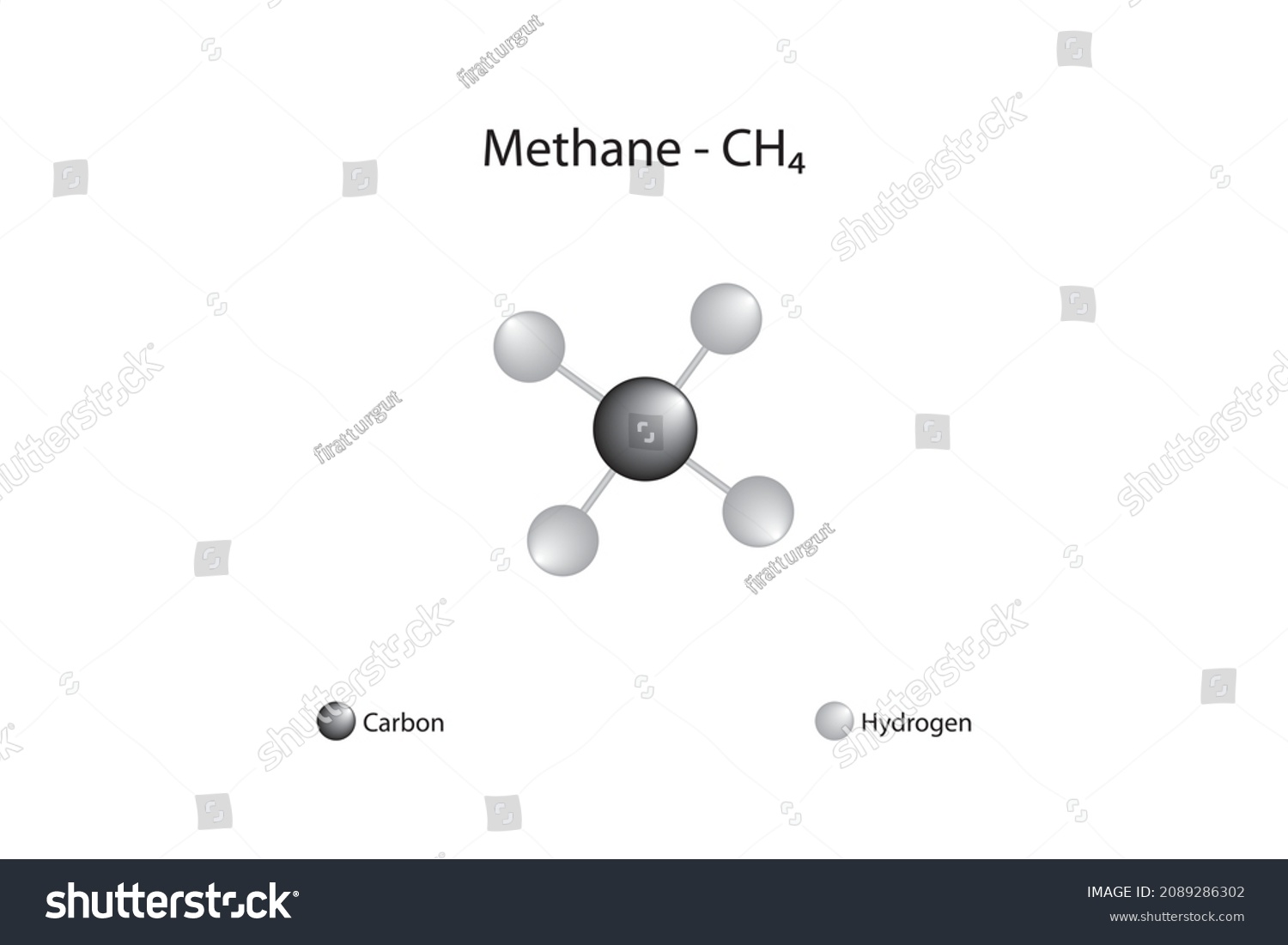 Molecular Formula Methane Methane Gaseous Normal Stock Vector (Royalty ...