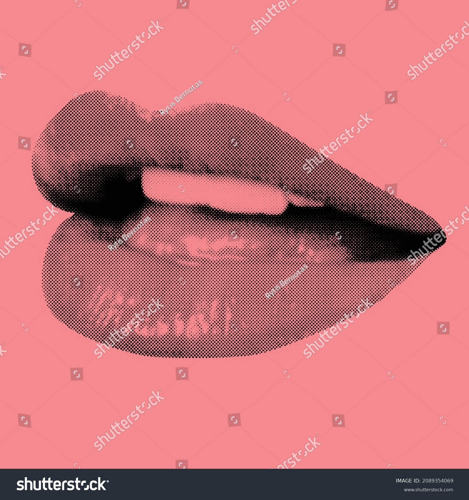 Vector Shape Illustration Woman Lips Open Stock Vector Royalty Free Shutterstock