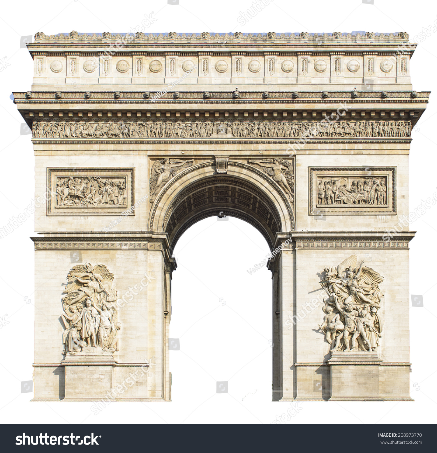 Триумфальная арка в Париже детали