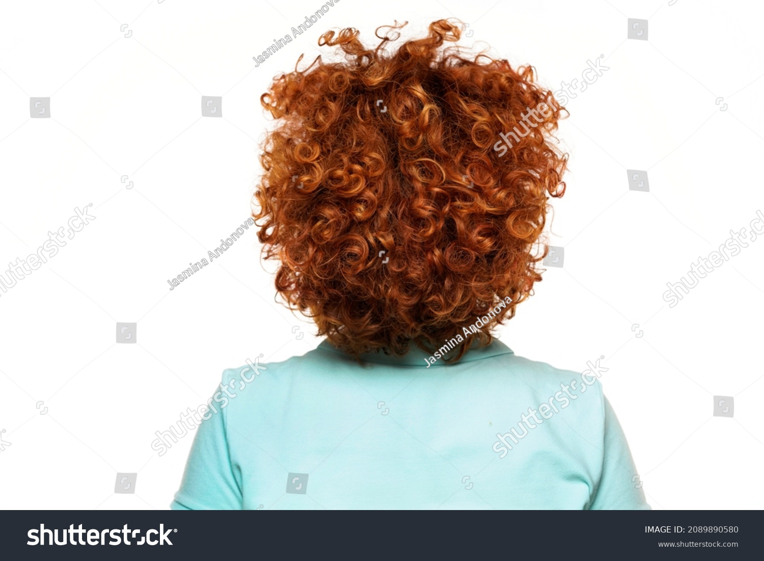 Back View Womans Head Red Curly Stock Photo 2089890580 | Shutterstock