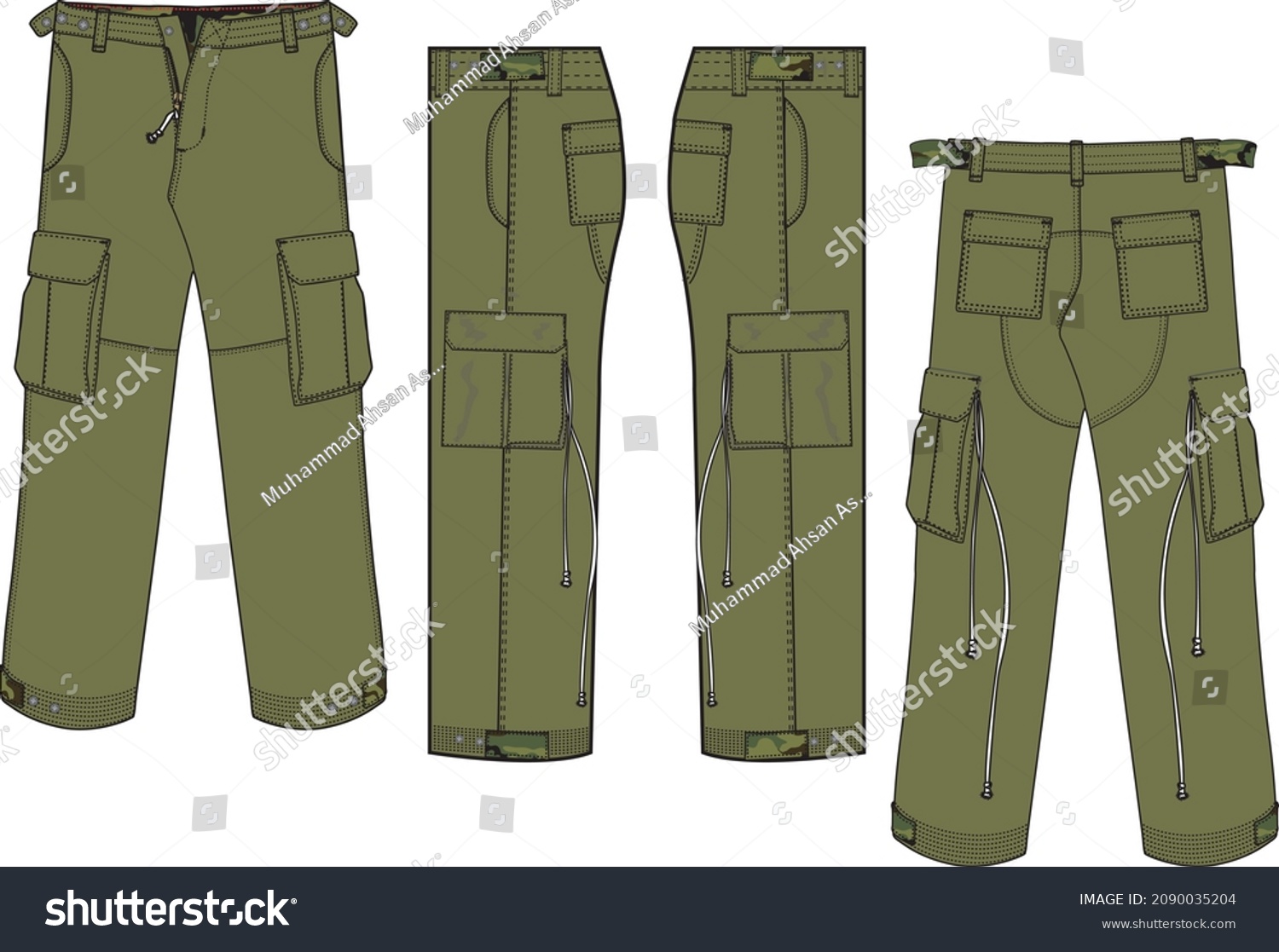 Men Boys Bottom Wear Cargo Pant Stock Vector (Royalty Free) 2090035204 ...