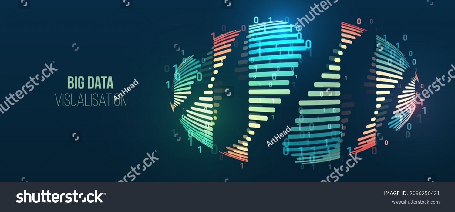 visualization-large-amounts-data-form-3d-stock-vector-royalty-free