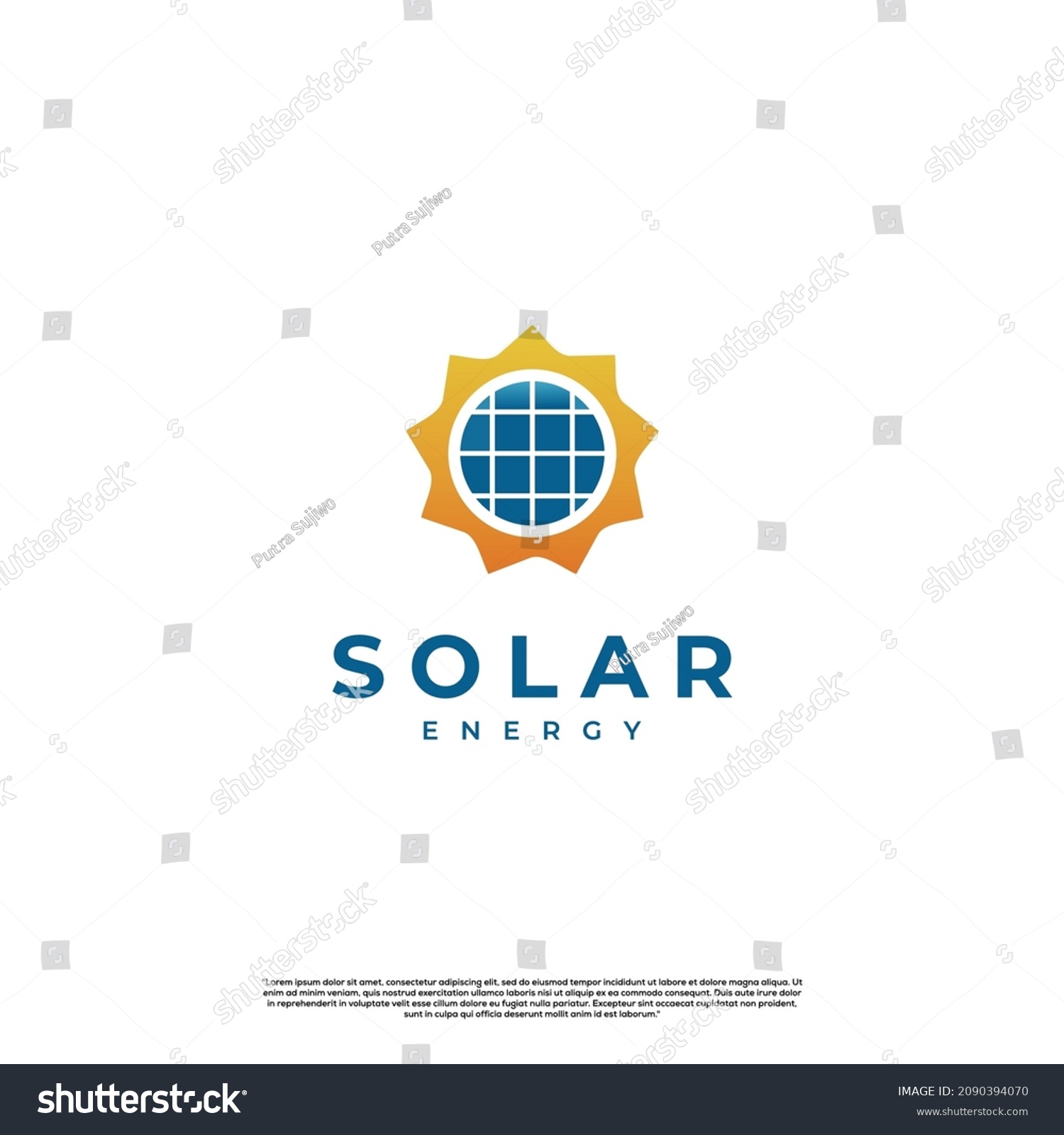 Solar Energy Logo Design Modern Concept Stock Vector (Royalty Free ...