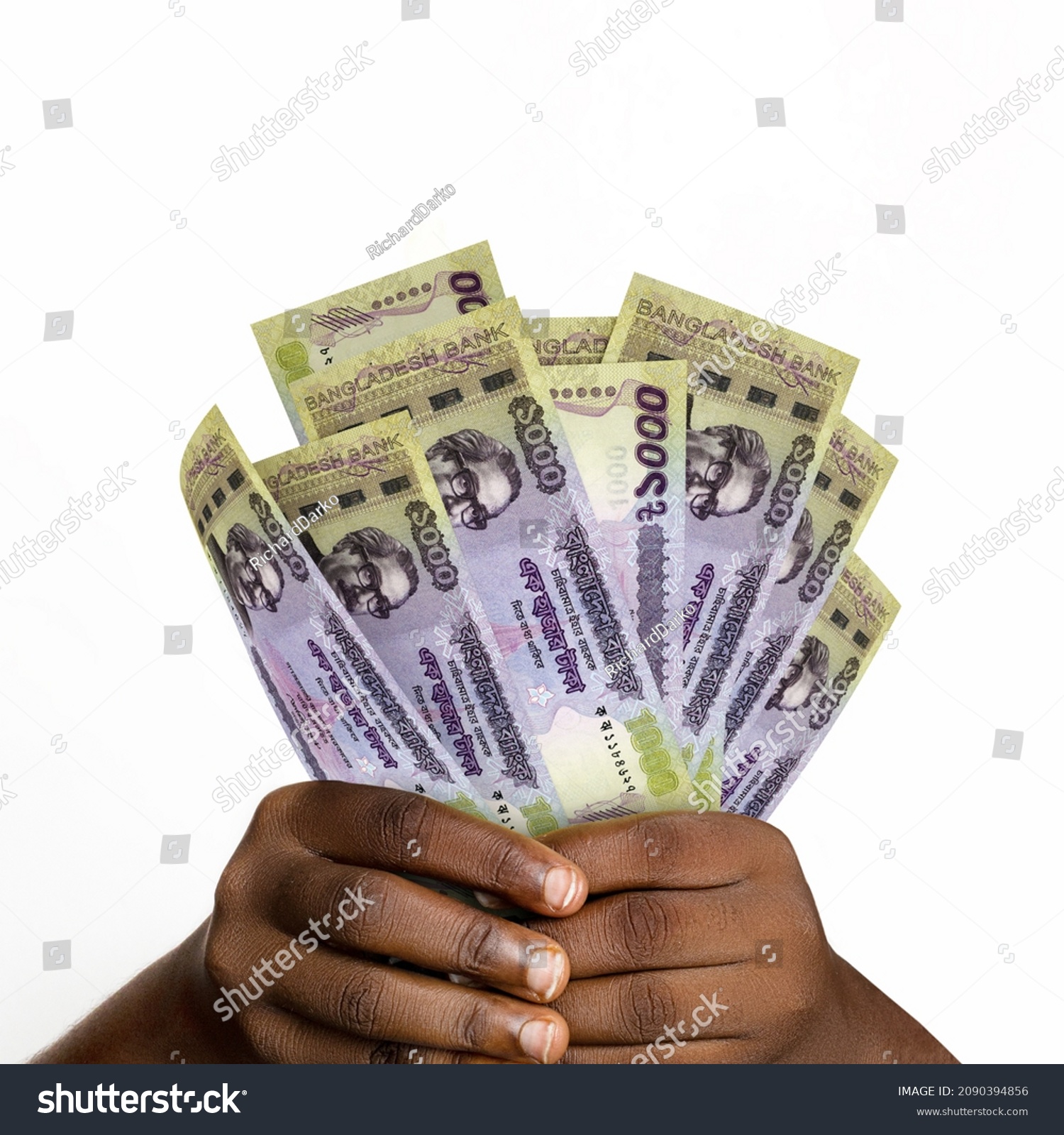 Black Hands Holding 3d Rendered Bangladesh Stock Illustration ...