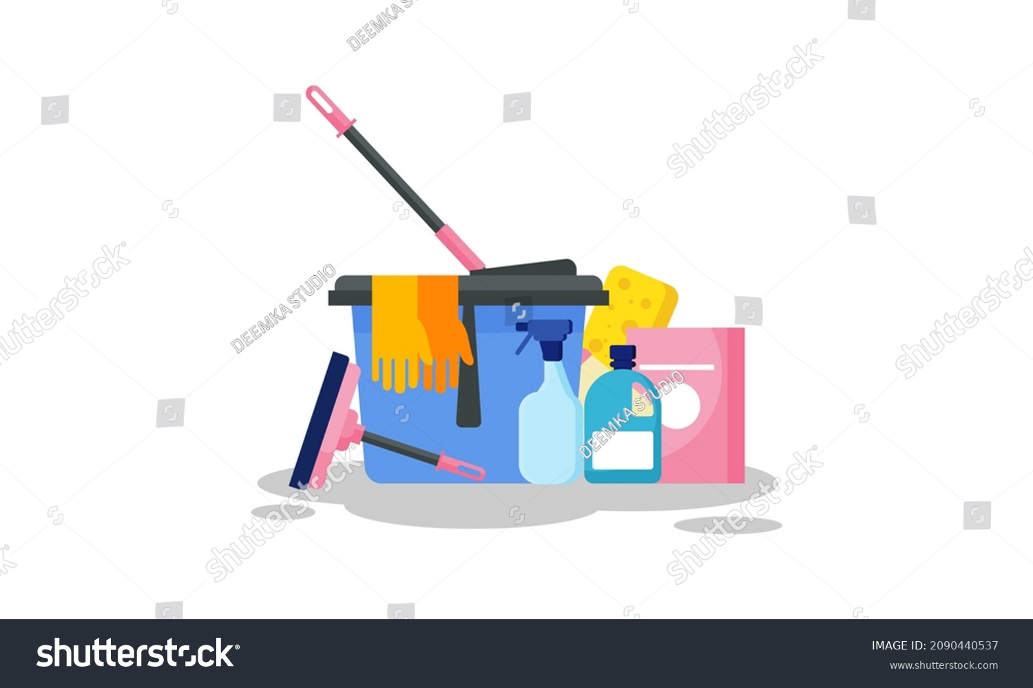 Set Surface Cleaning Equipment Logo Stock Vector (Royalty Free ...