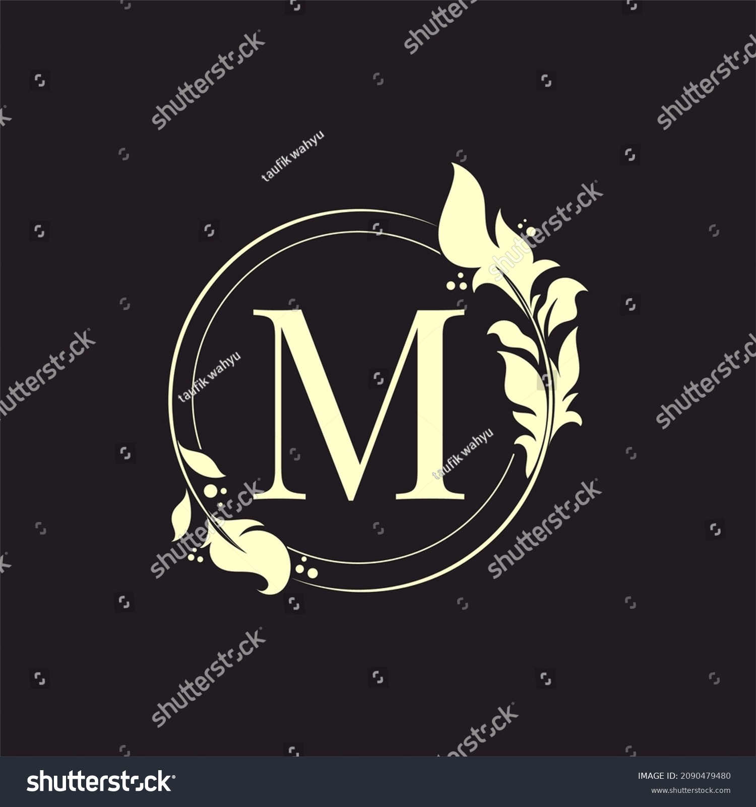 Letter M Logo Vintage Simple Stock Vector (Royalty Free) 2090479480 ...