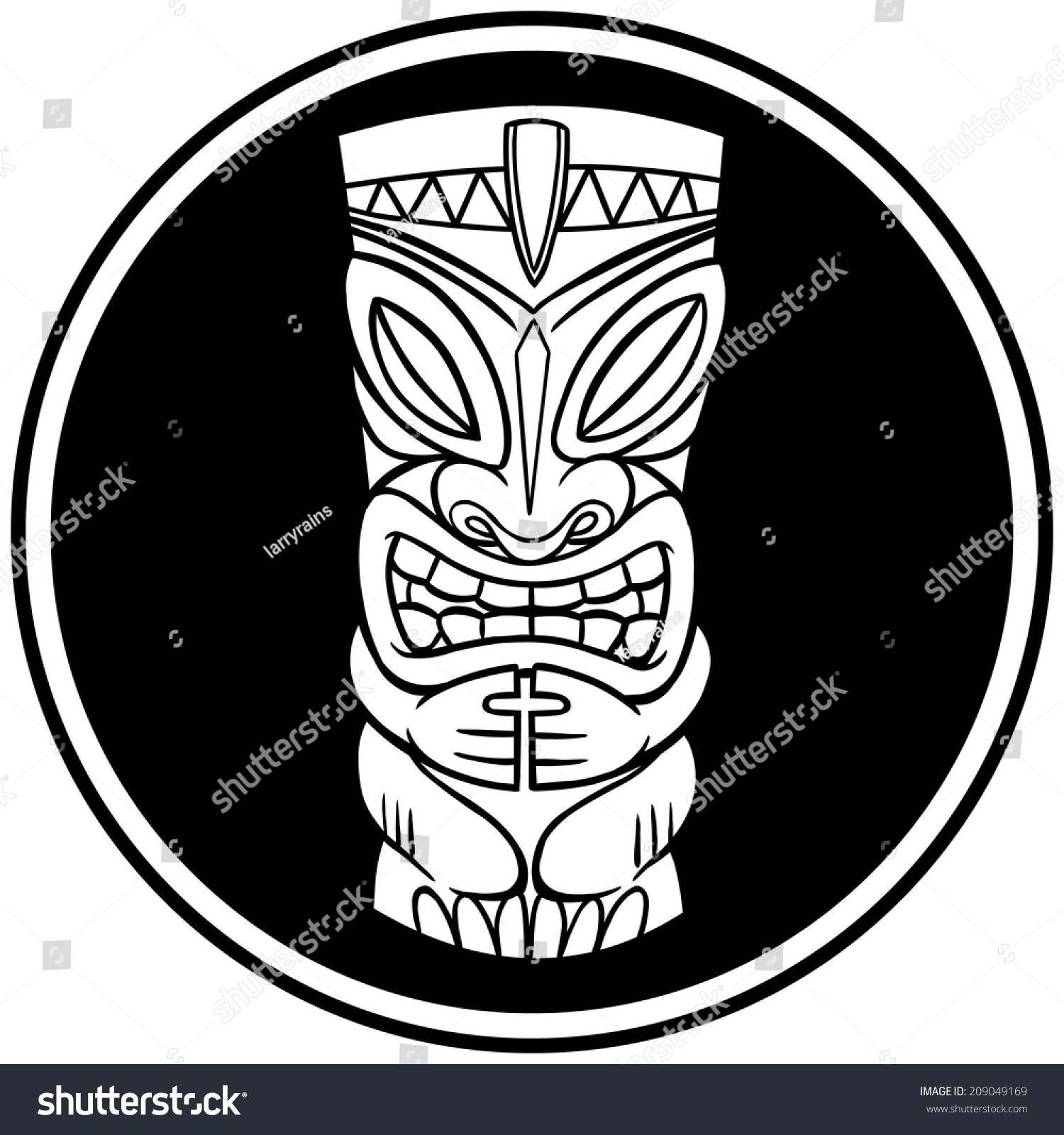 Tiki Ghost Symbol Stock Vector (Royalty Free) 209049169 | Shutterstock