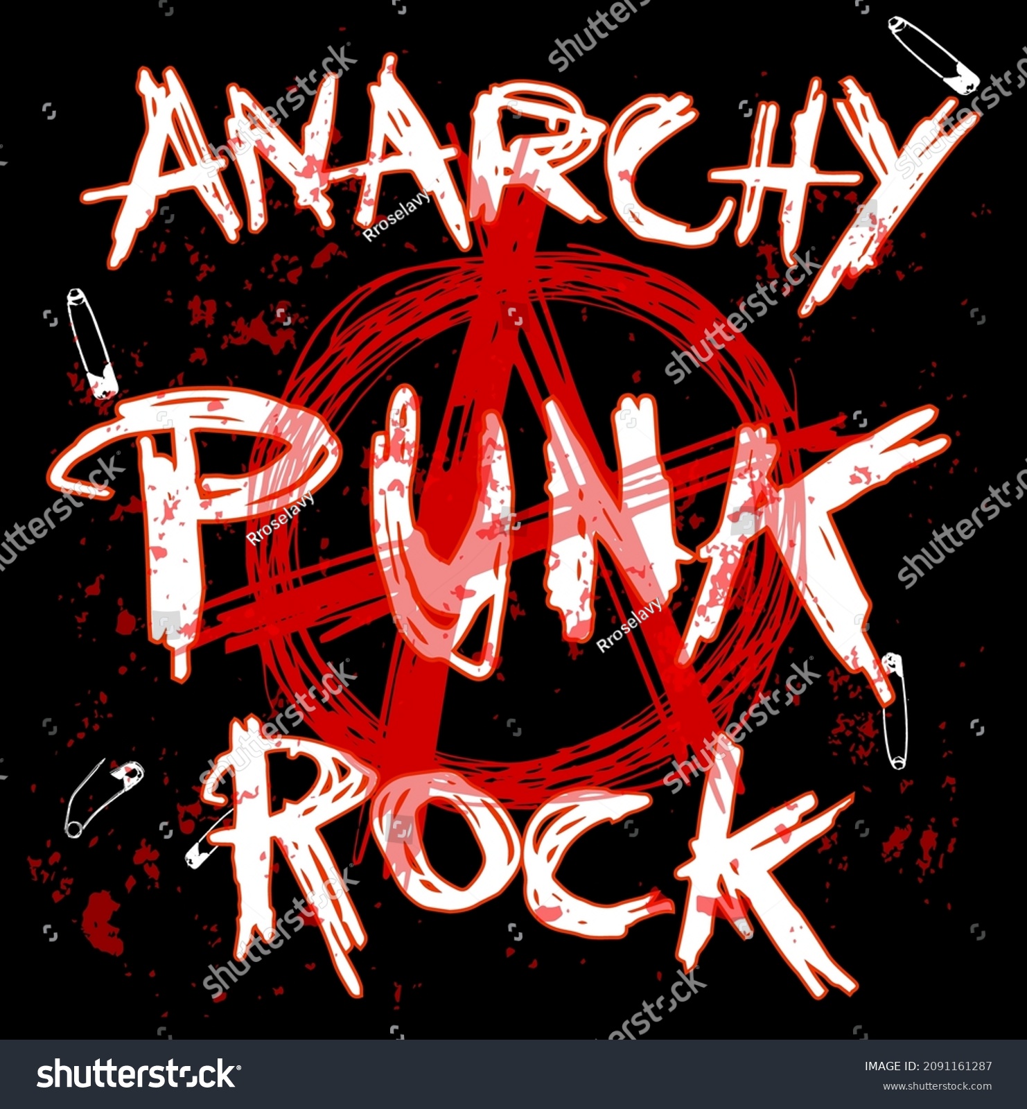 Red Letter Symbol Anarchy White Anarchy Stock Vector (Royalty Free ...