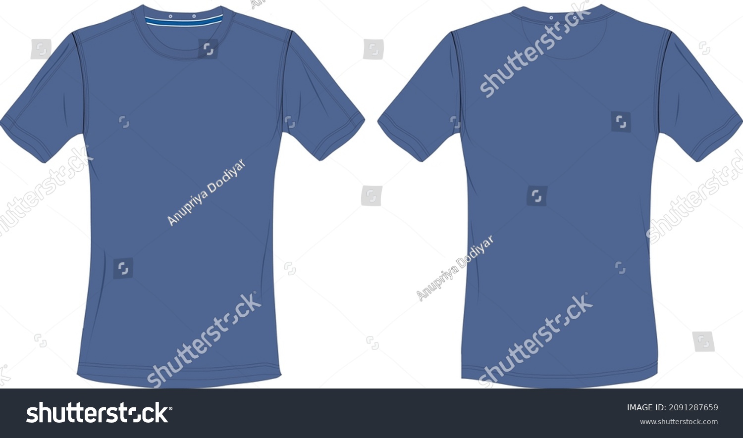 Front Back View Mens Active Wear Stock Vector (Royalty Free) 2091287659 ...