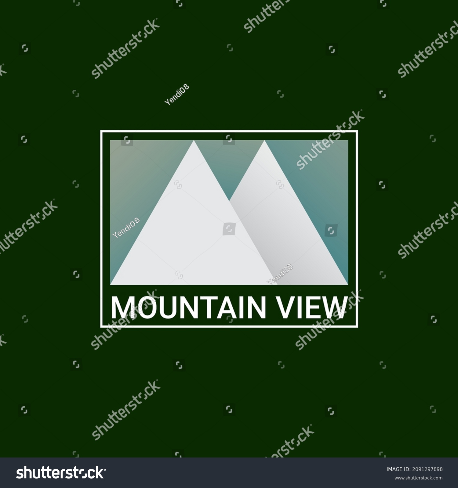 Mountain View Logo Design Vector Nature Stock Vector (royalty Free 