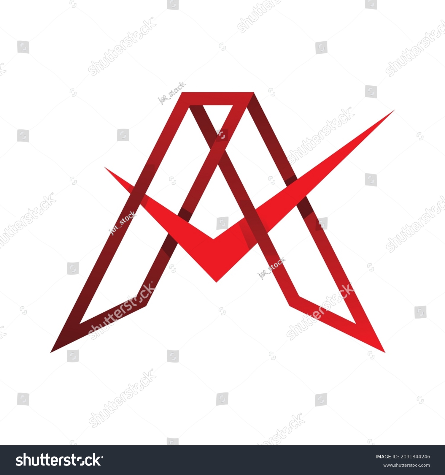 Initia Letter Color Line Logo Design Stock Vector (Royalty Free ...