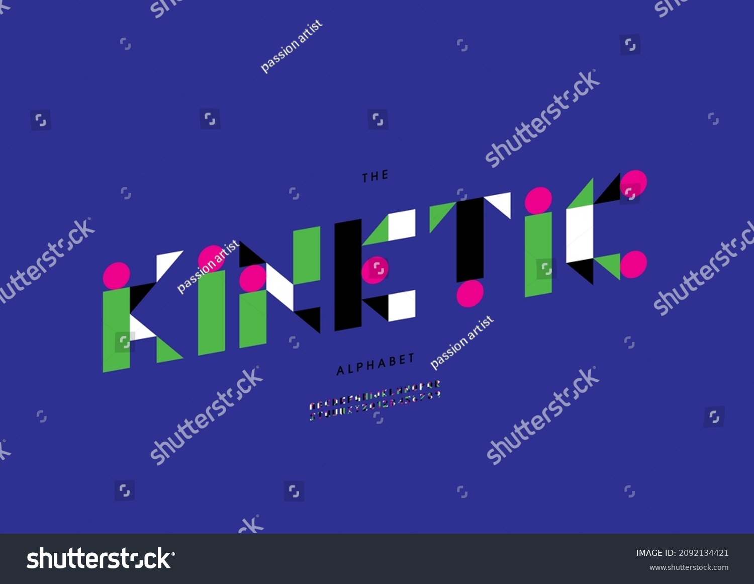 Vector Stylized Kinetic Alphabet Font Stock Vector (Royalty Free ...