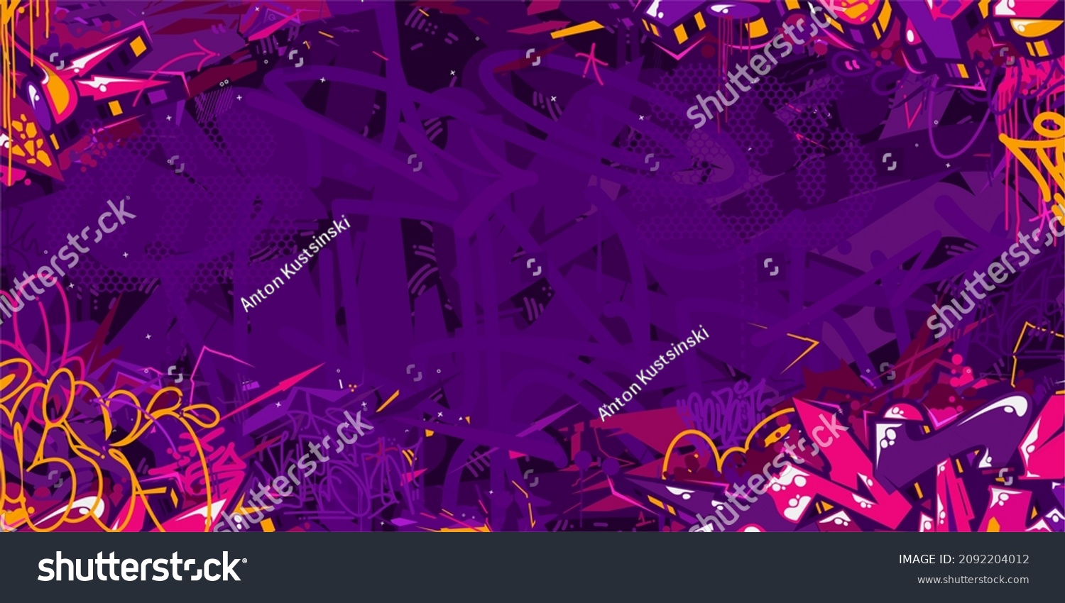 Colorful Hip Hop Street Art Graffiti Stock Vector (Royalty Free ...