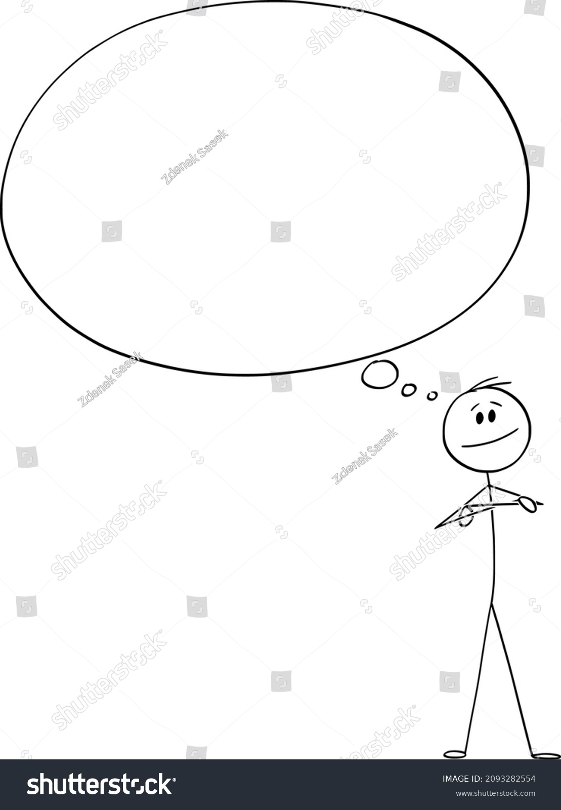 Vector Cartoon Stick Figure Drawing Conceptual Stock Vector (Royalty ...