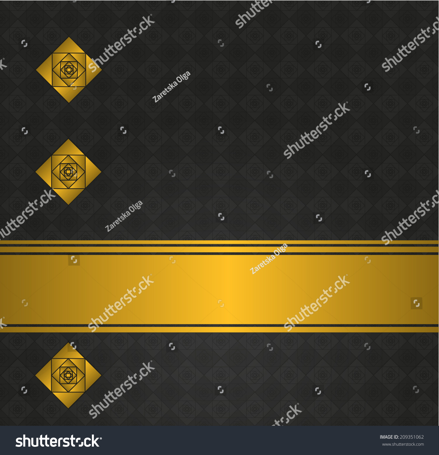 black-gold-invitation-card-ribbon-squares-stock-vector-royalty-free